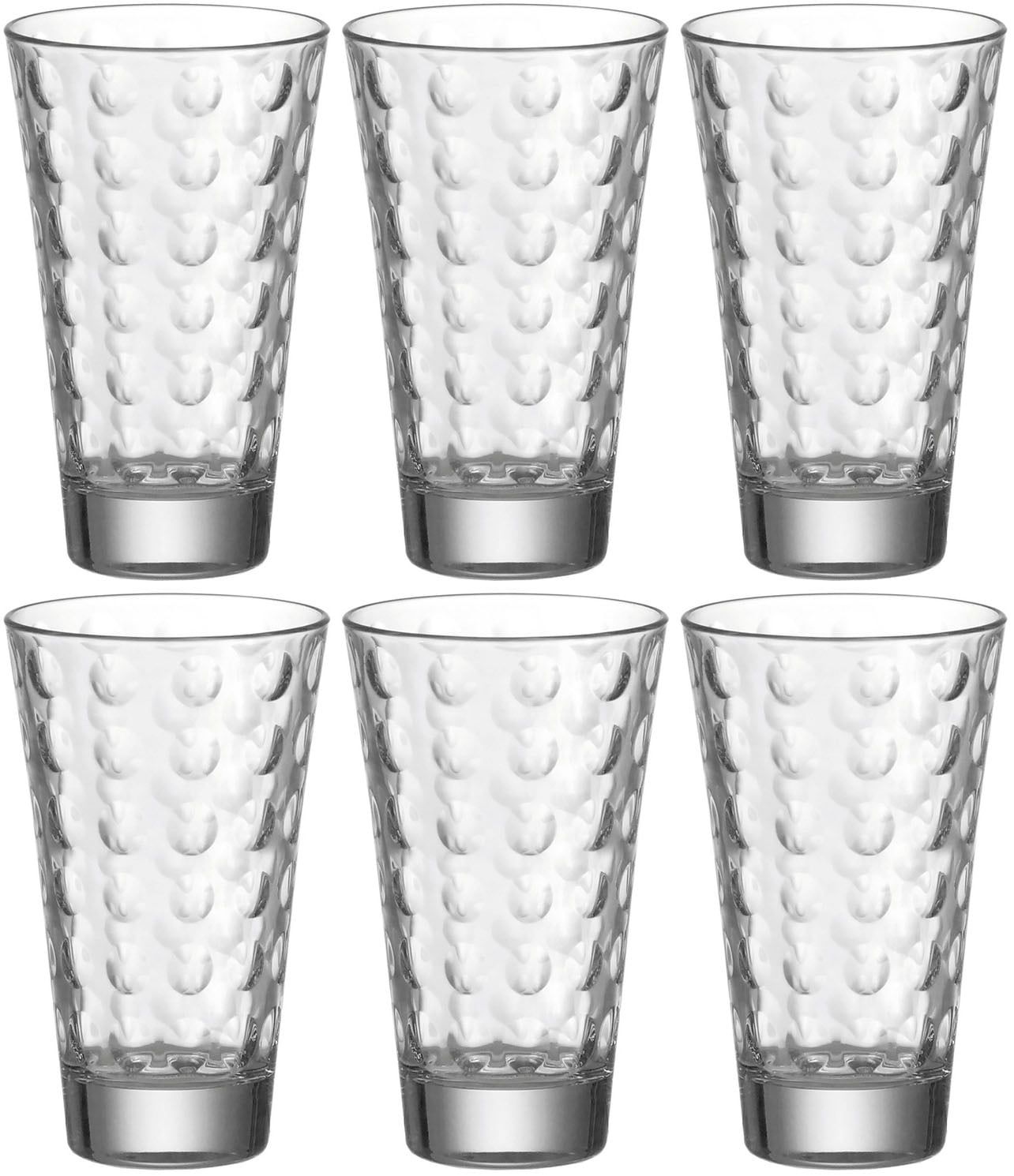 LEONARDO Longdrinkglas »OPTIC«, (Set, 6 tlg.), 300 ml, 6-teilig günstig online kaufen