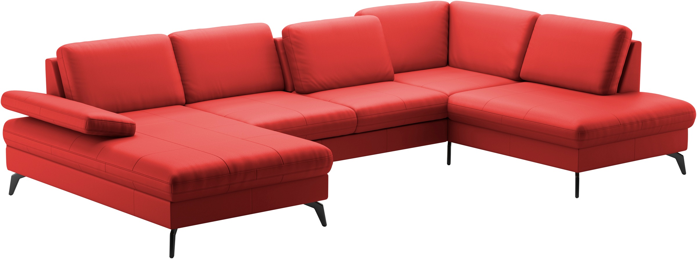 sit&more Wohnlandschaft »Morris U-Form, inkl. Sitztiefenverstellung«, wahlweise mit Armteilverstellung, Bettfunktion & Bettkasten