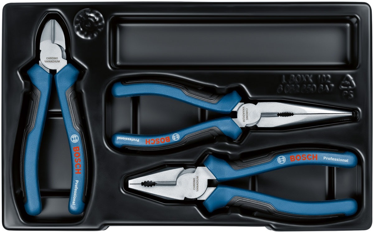 Bosch Professional Zangenset »»1600A016BG««, (3 tlg.), langlebige Zangen für professionelle Anwendungen