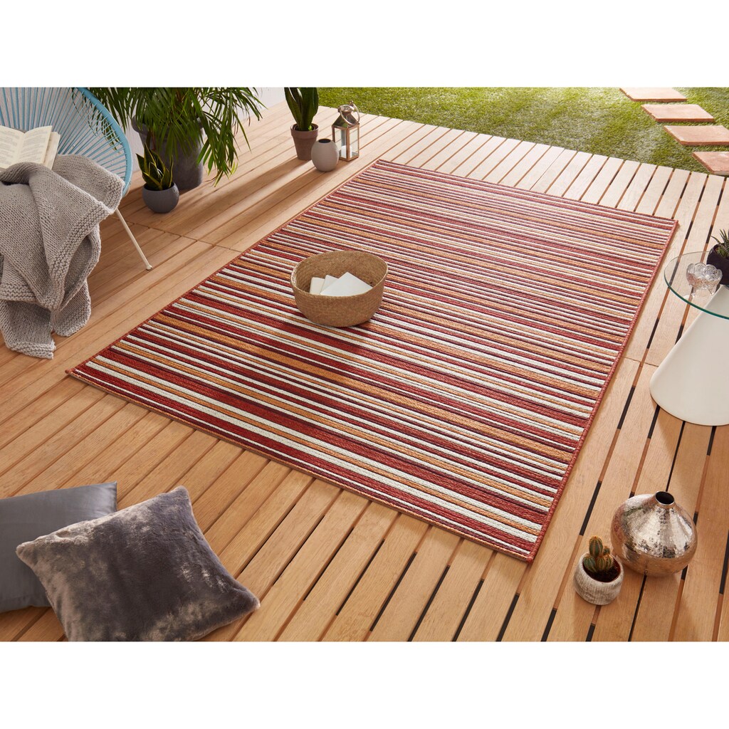 NORTHRUGS Teppich »Bamboo«, rechteckig, In-und Outdoor geeignet, Strapazierfähig und pflegeleicht, Flachgewebe