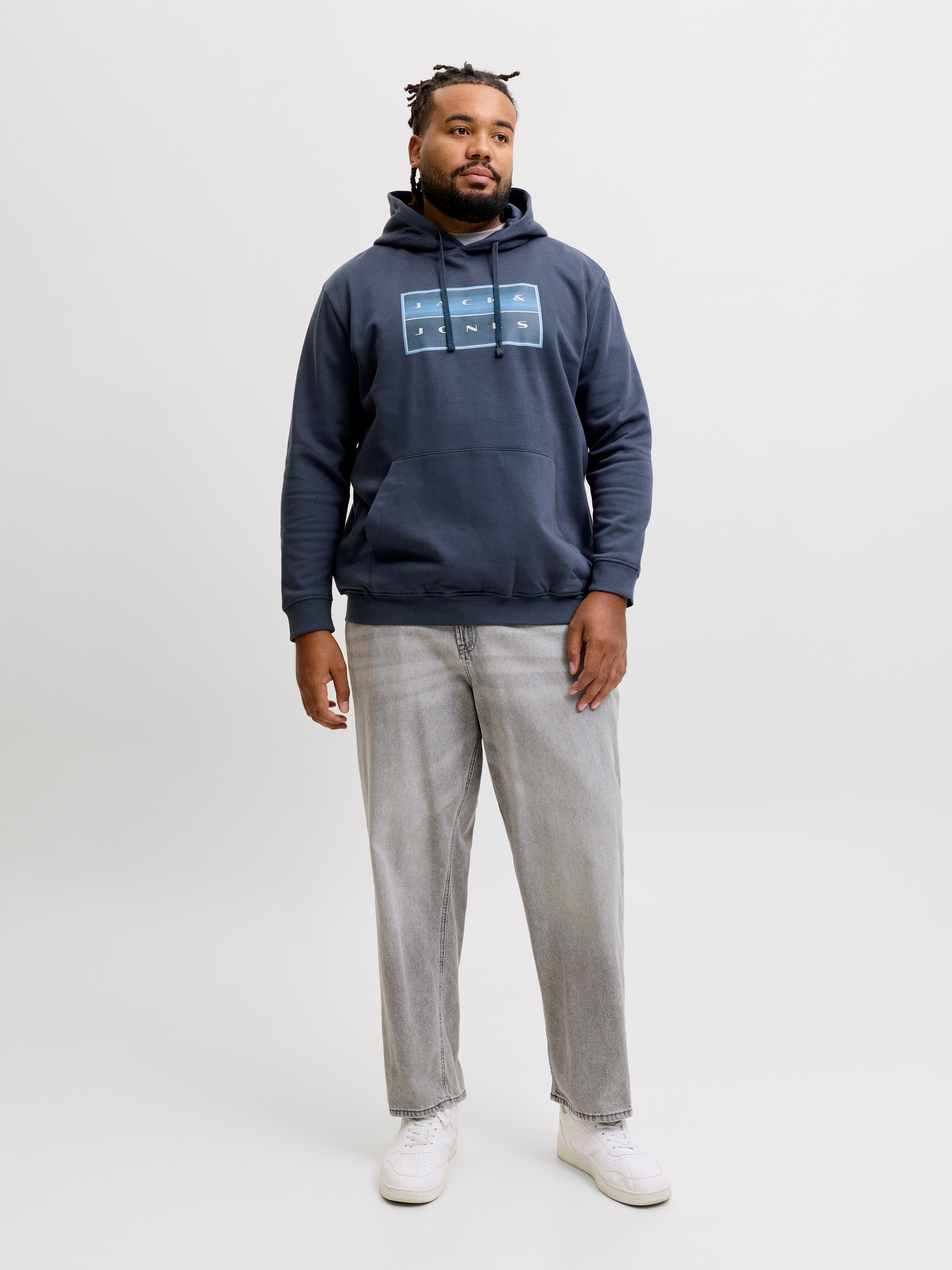 Jack & Jones PlusSize Kapuzensweatshirt »JCOFUSION BOX SWEAT HOOD PLS«, Baumwollmischung, regular fit

