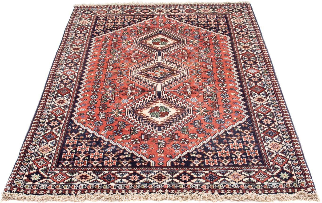 morgenland Wollteppich »Yalameh Medaillon Blu scuro 150 x 101 cm«, rechteck günstig online kaufen