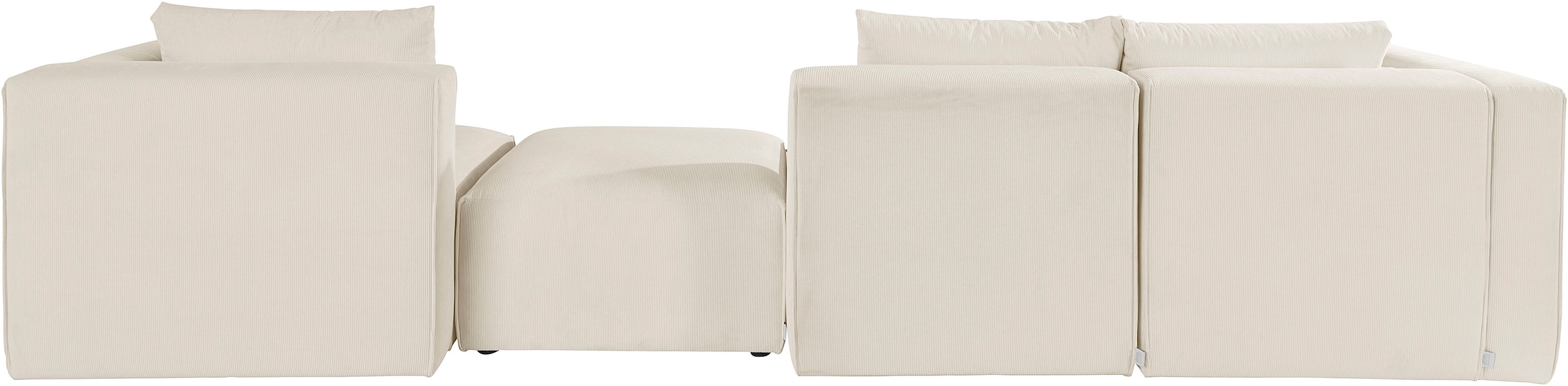Home affaire Wohnlandschaft »Comfine U-Form«, zusammengesetzt aus Modulen, in 3 Stoffen und vielen Farben