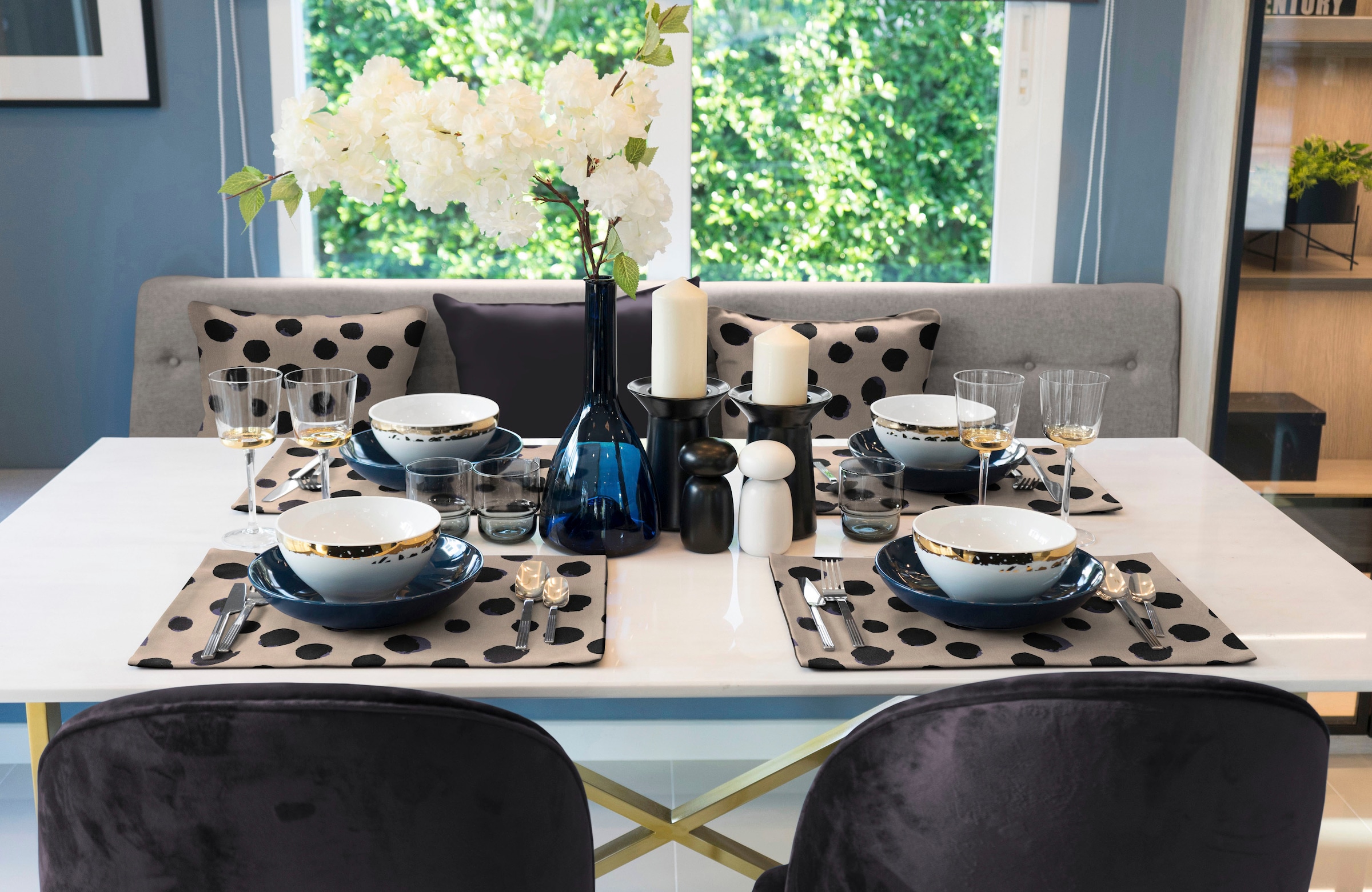 Adam Platzset »Dots«, (2 St.), aus Bio-Baumwolle,Made in Germany
