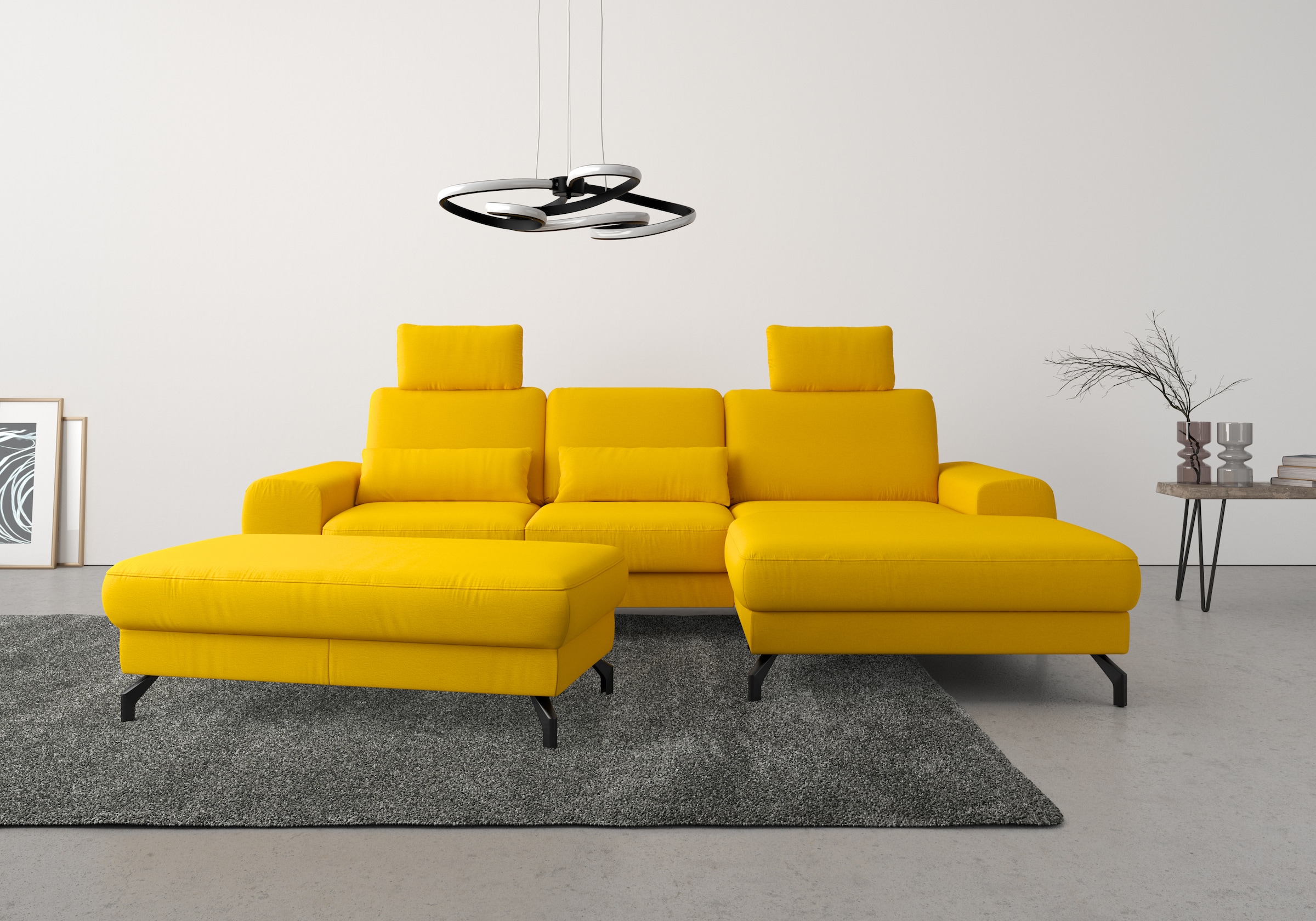 sit&more Ecksofa »Cinturo L-Form«, inklusive Sitztiefenverstellung und Fede günstig online kaufen