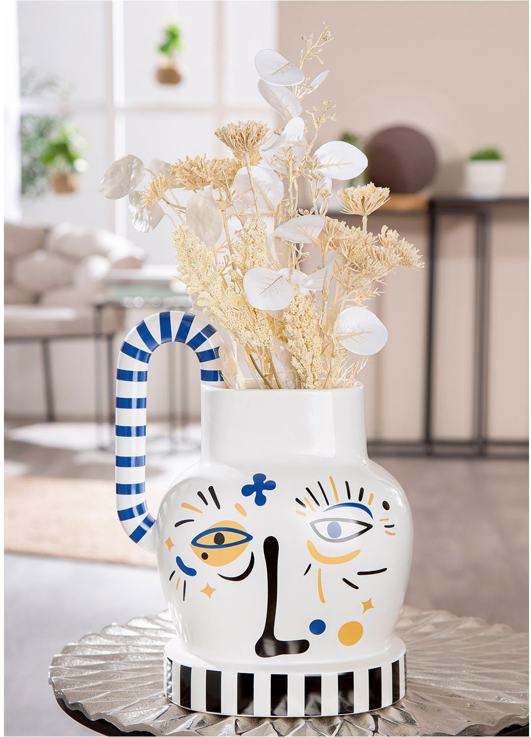 GILDE Tischvase »Henkelvase Fira weiß H. 23 cm« günstig online kaufen