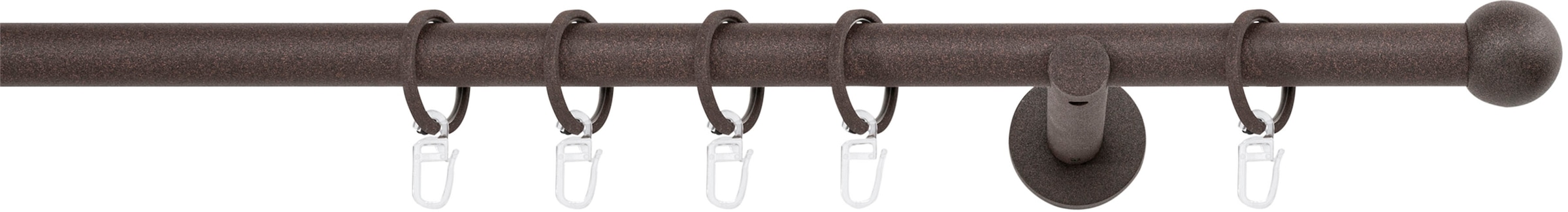 mydeco Gardinenstange »20mm Ball Wandträger 12 cm« 1 läufig-läufig Fixmaß