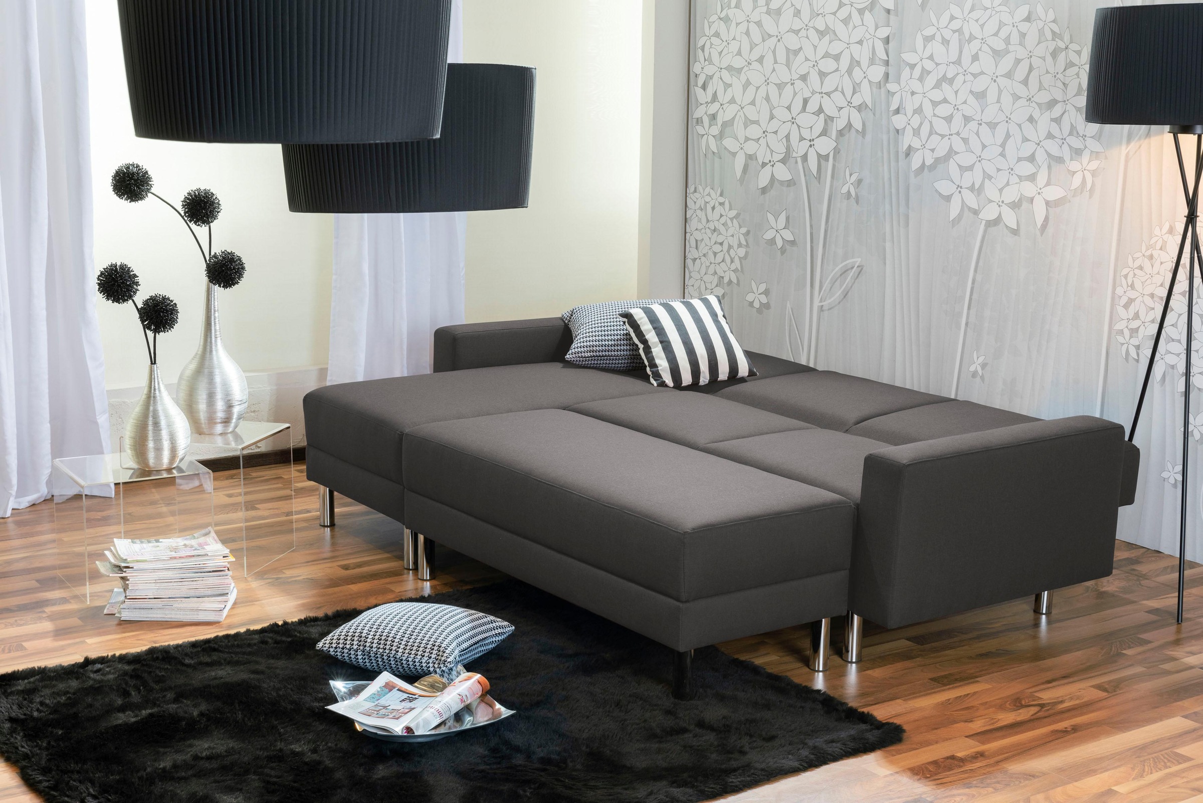 Max Winzer® Schlafsofa »Just Fresh«, mit Rückenverstellung, inklusive Stauraumhocker