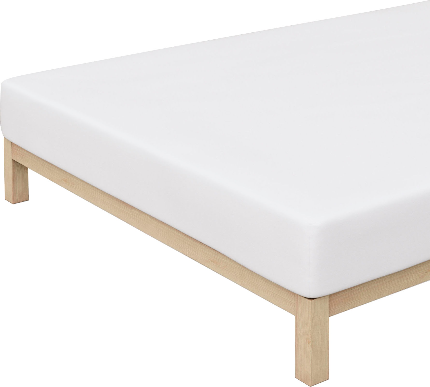 Schlafgut Spannbettlaken »PURE Bio-Baumwolle mit Elasthan, dehnbar blickdicht, straff, Bettlaken«, PREMIUM Laken für Matratzen bis 30cm Höhe, in 90x200, 140x200, 180x200