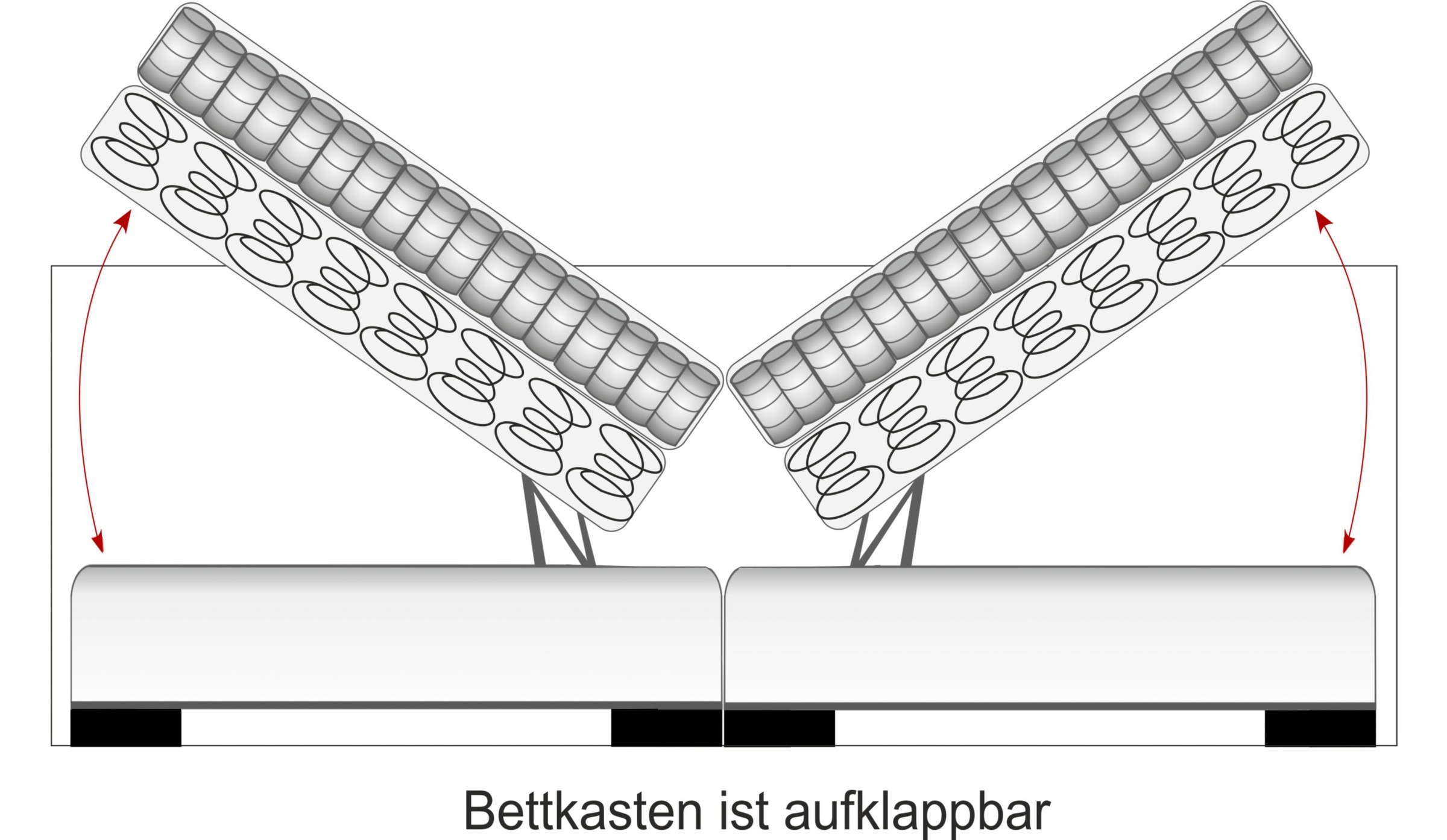 7. Bild von Breckle Northeim Boxspringbett, inkl. Bettkasten und Topper