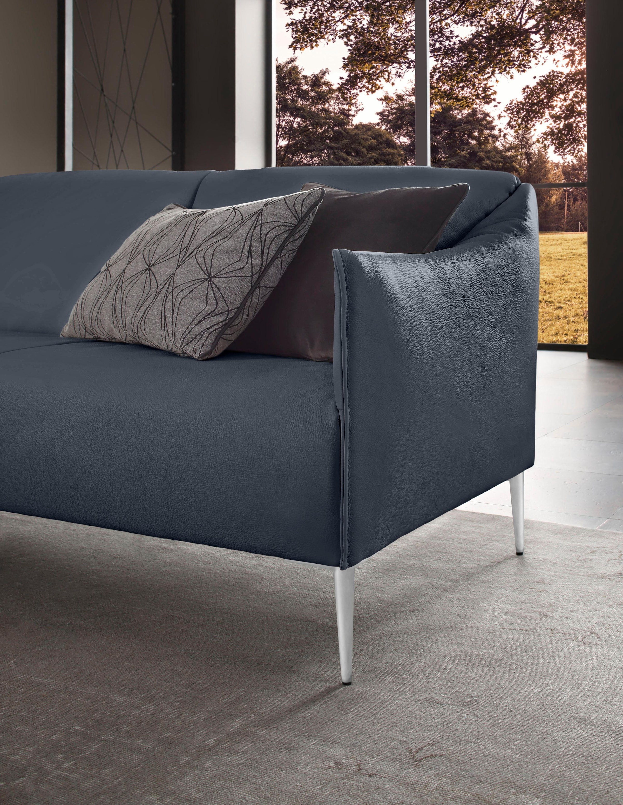 W.SCHILLIG 3-Sitzer »sally«, mit Metallfüßen in Chrom glänzend, Breite 224 cm