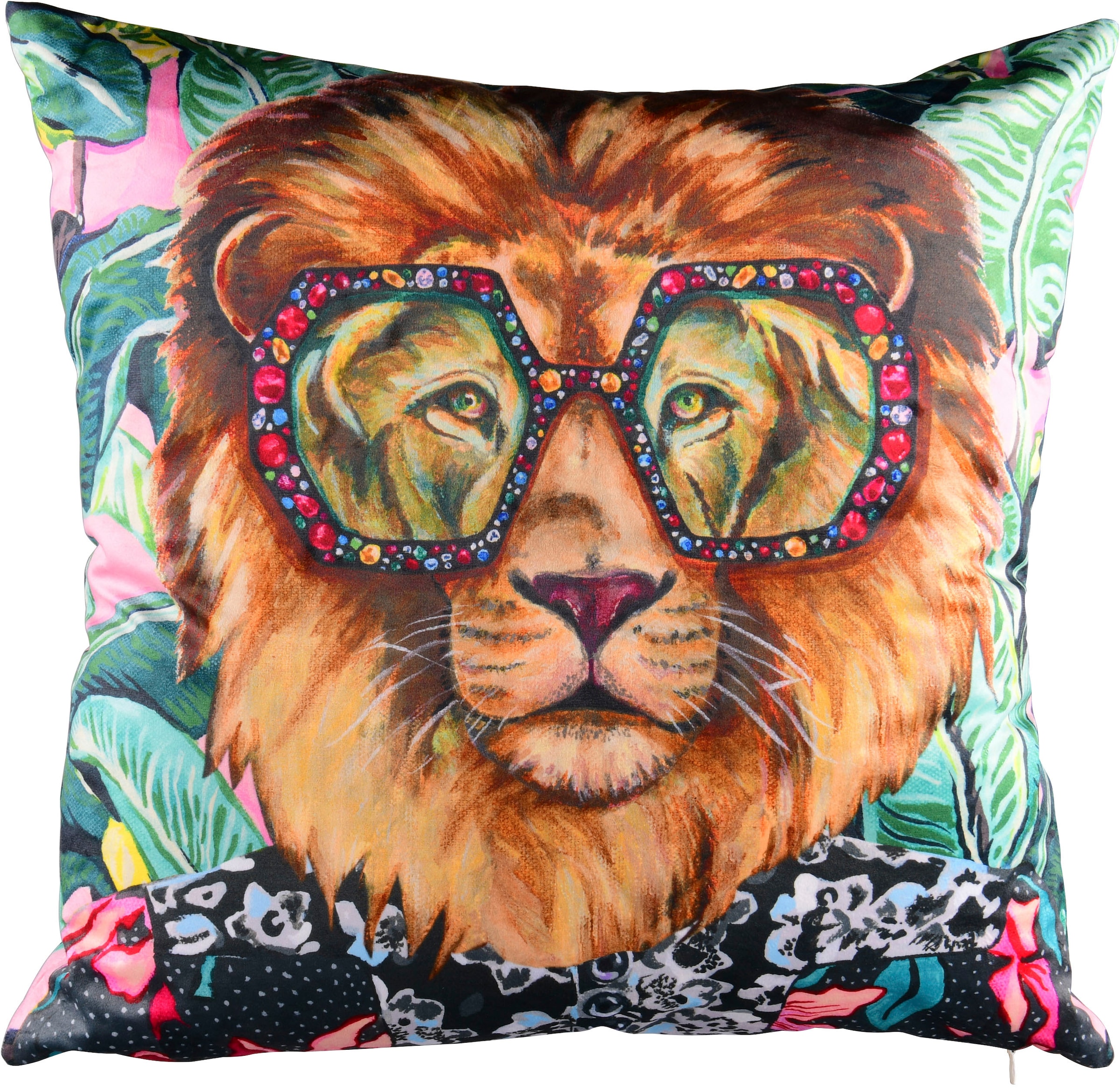 MIRRORS AND MORE Dekokissen »LEORO« gemustert, Dekokissen mit Füllung günstig online kaufen