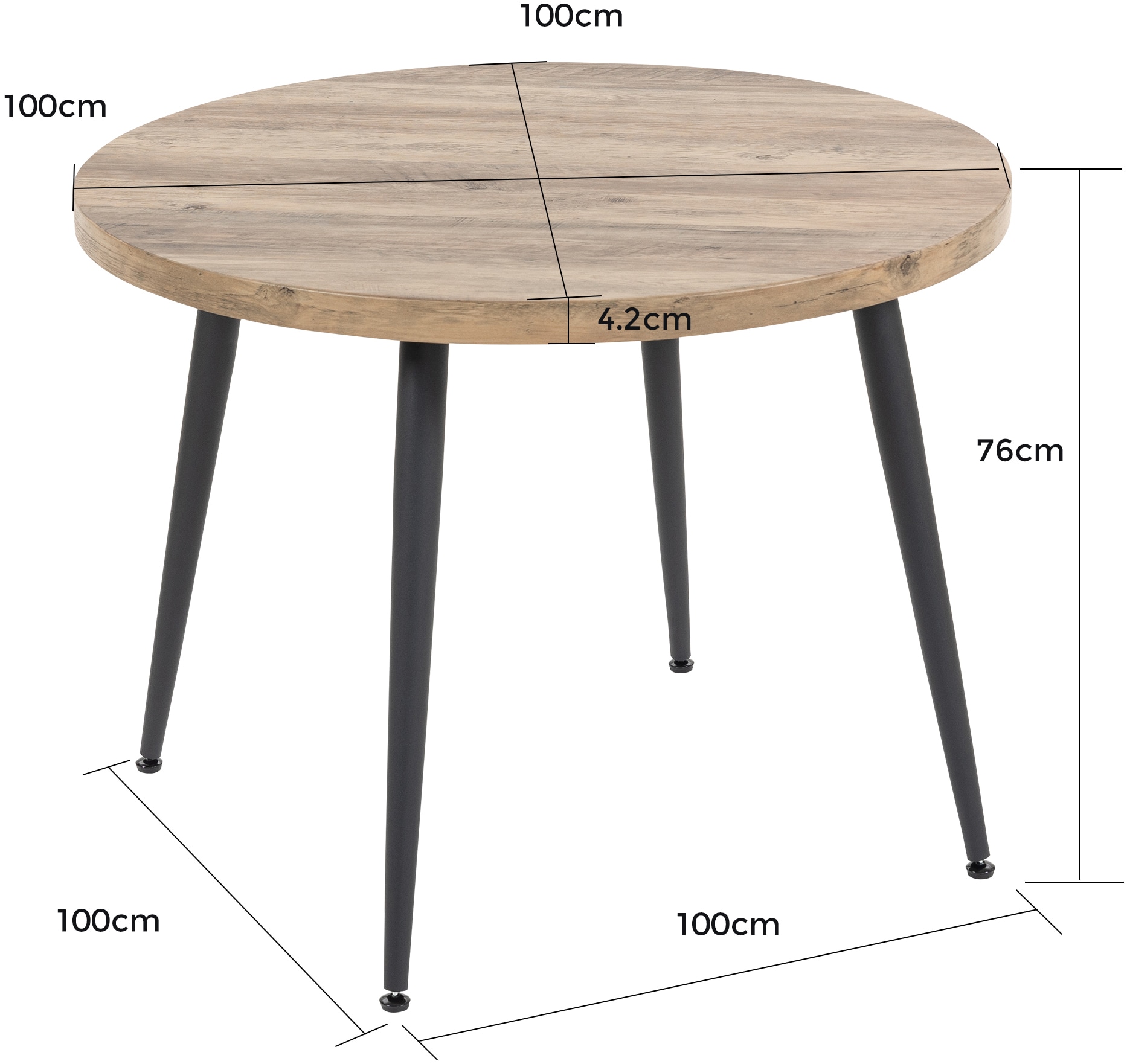 Duo Collection Esstisch »Marla Tisch«, Massives Metallgestell, Belastbarkeit bis 100 kg