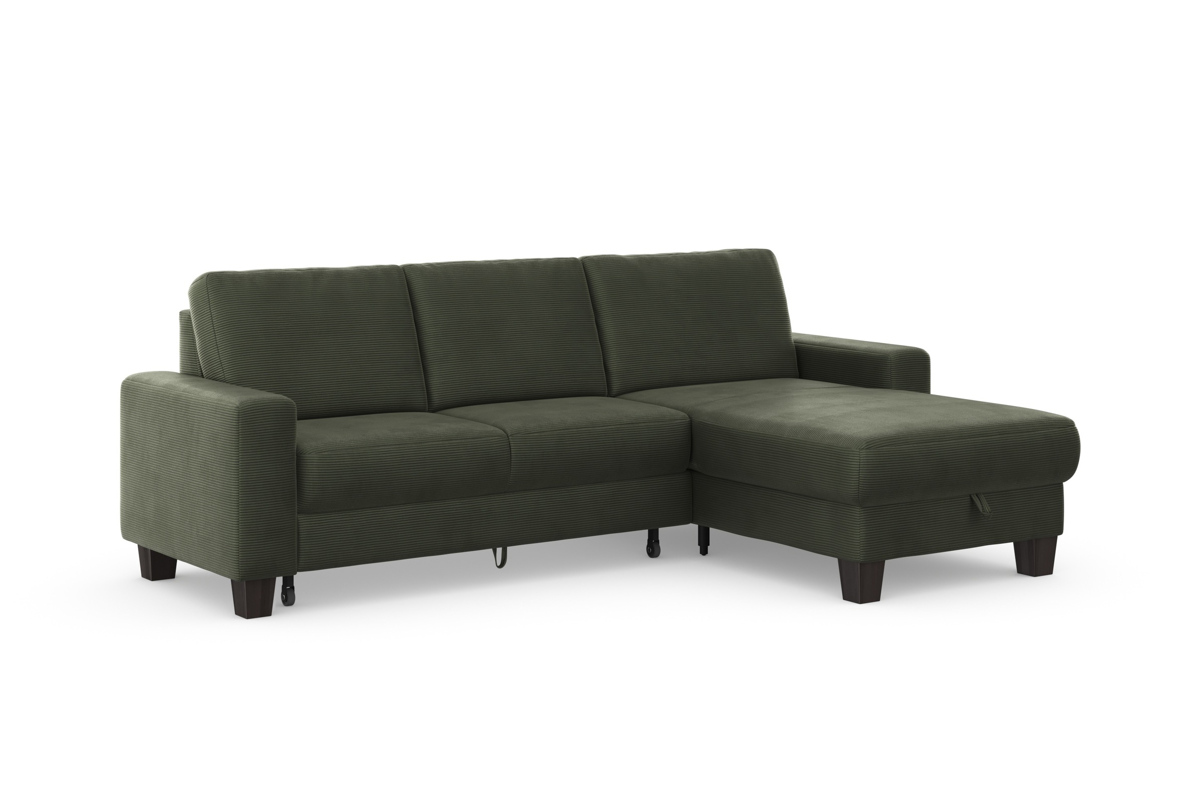 Home affaire Ecksofa »Summer L-Form«, mit Recamiere, mit oder ohne Bettfunktion und Bettkasten, Cord-Bezug