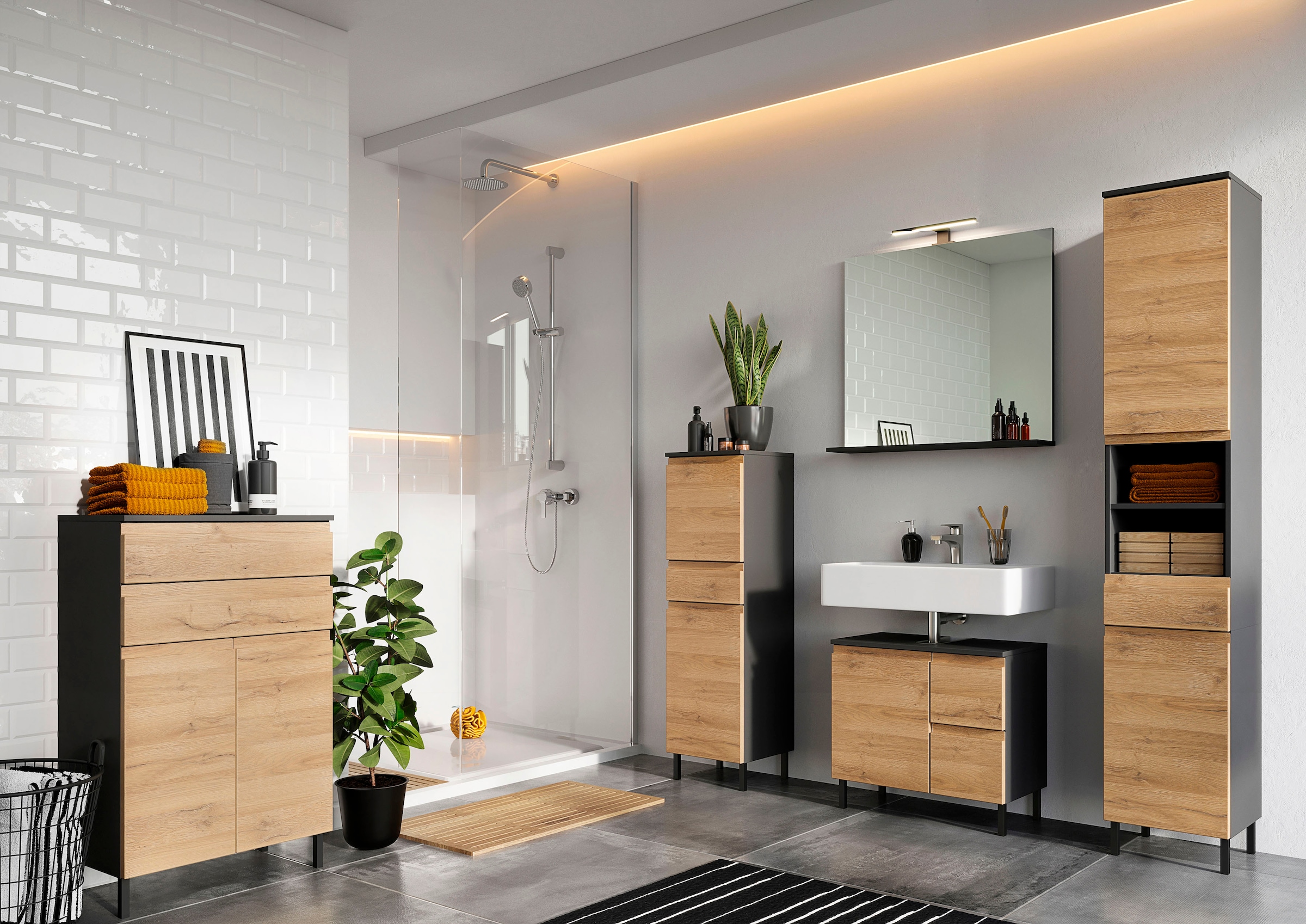 GERMANIA Hochschrank »Scantic«, (1 St.), mit griffloser Optik
