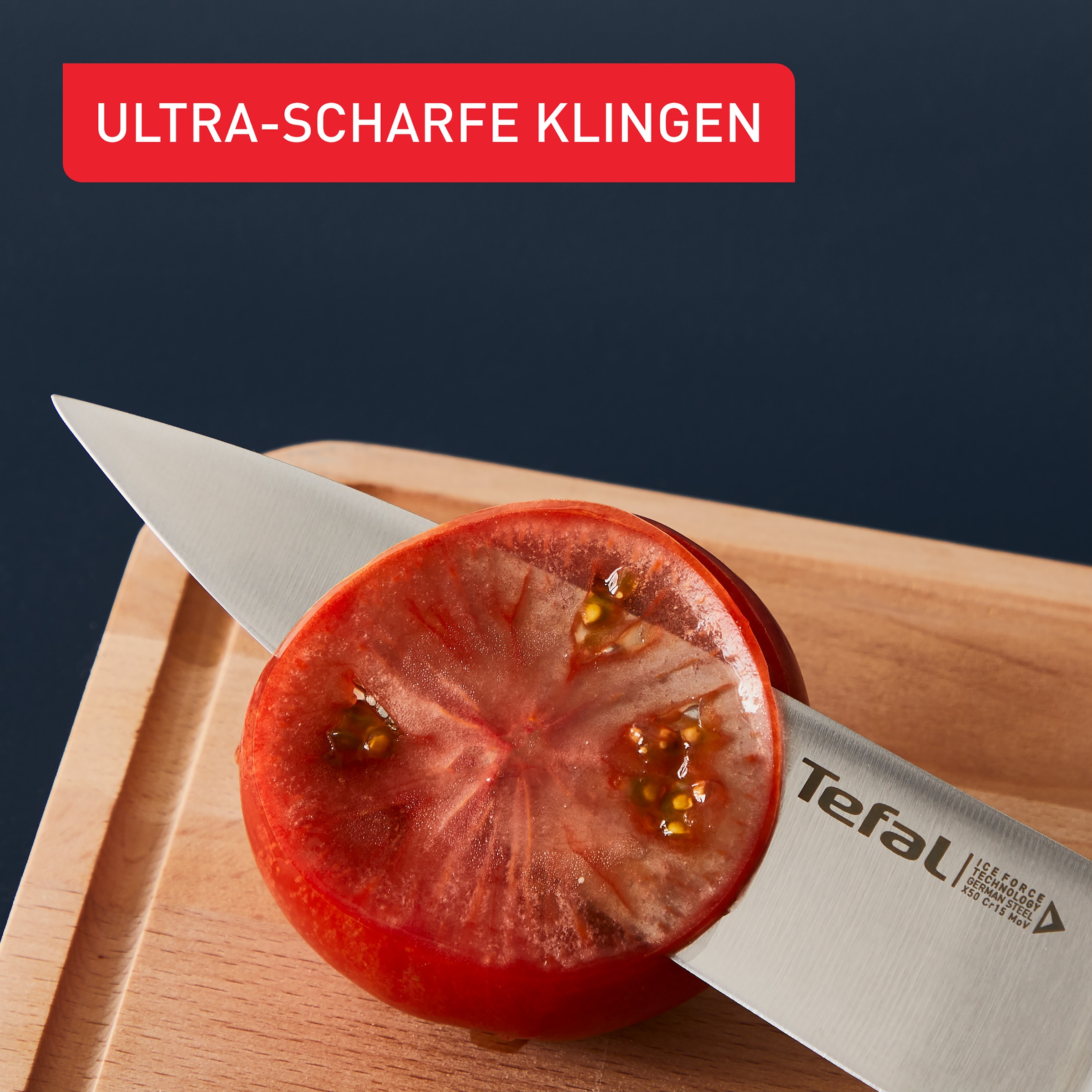 Tefal Messer-Set »Ice Force« 3-tlg. Set, Eishärtungstechnologie, Klinge aus deutschem Edelstahl