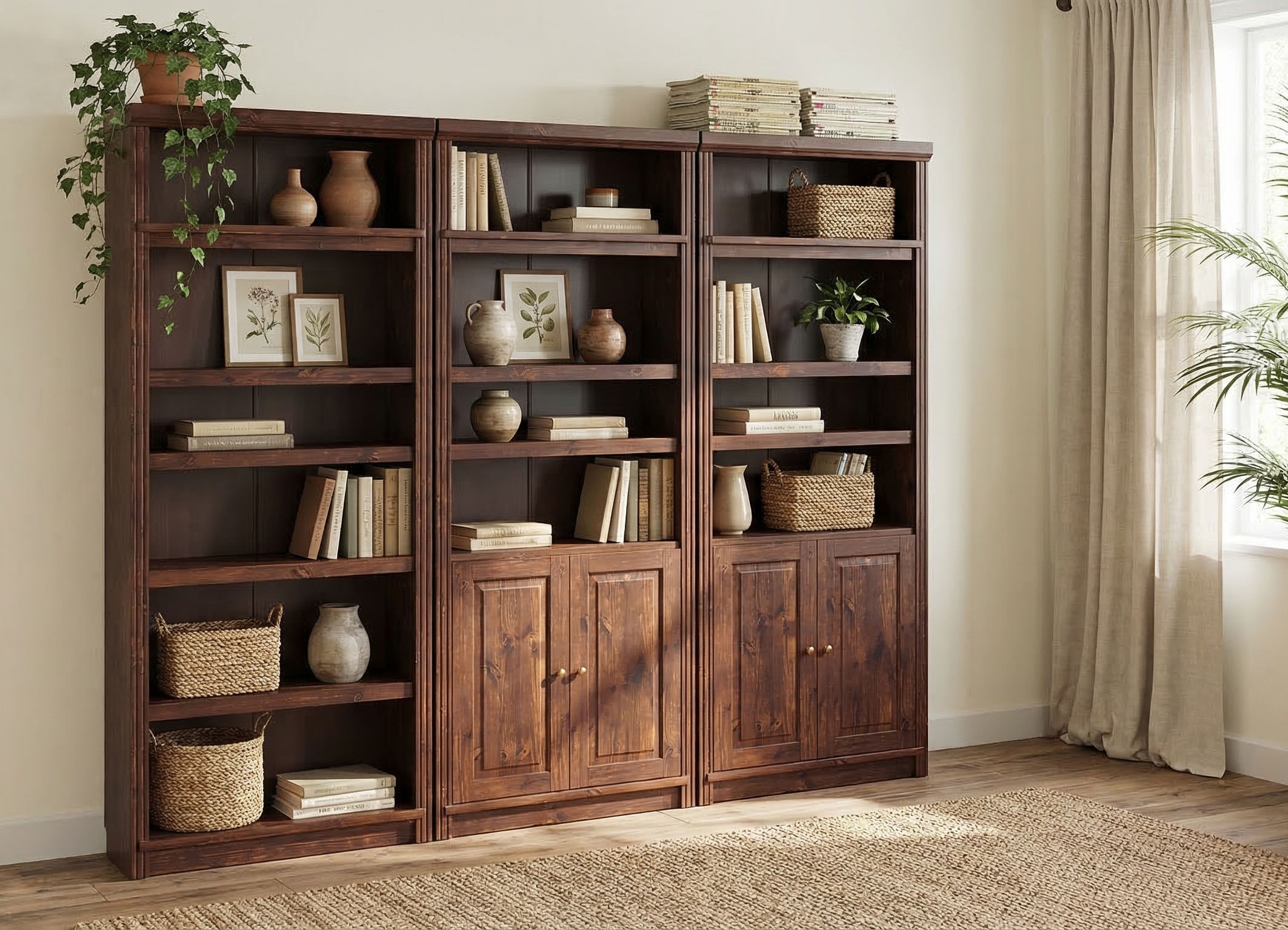 OTTO home Bücherregal »Soeren« aus massiver Kiefer, FSC®-zertifiziert, Tiefe 33,5 cm