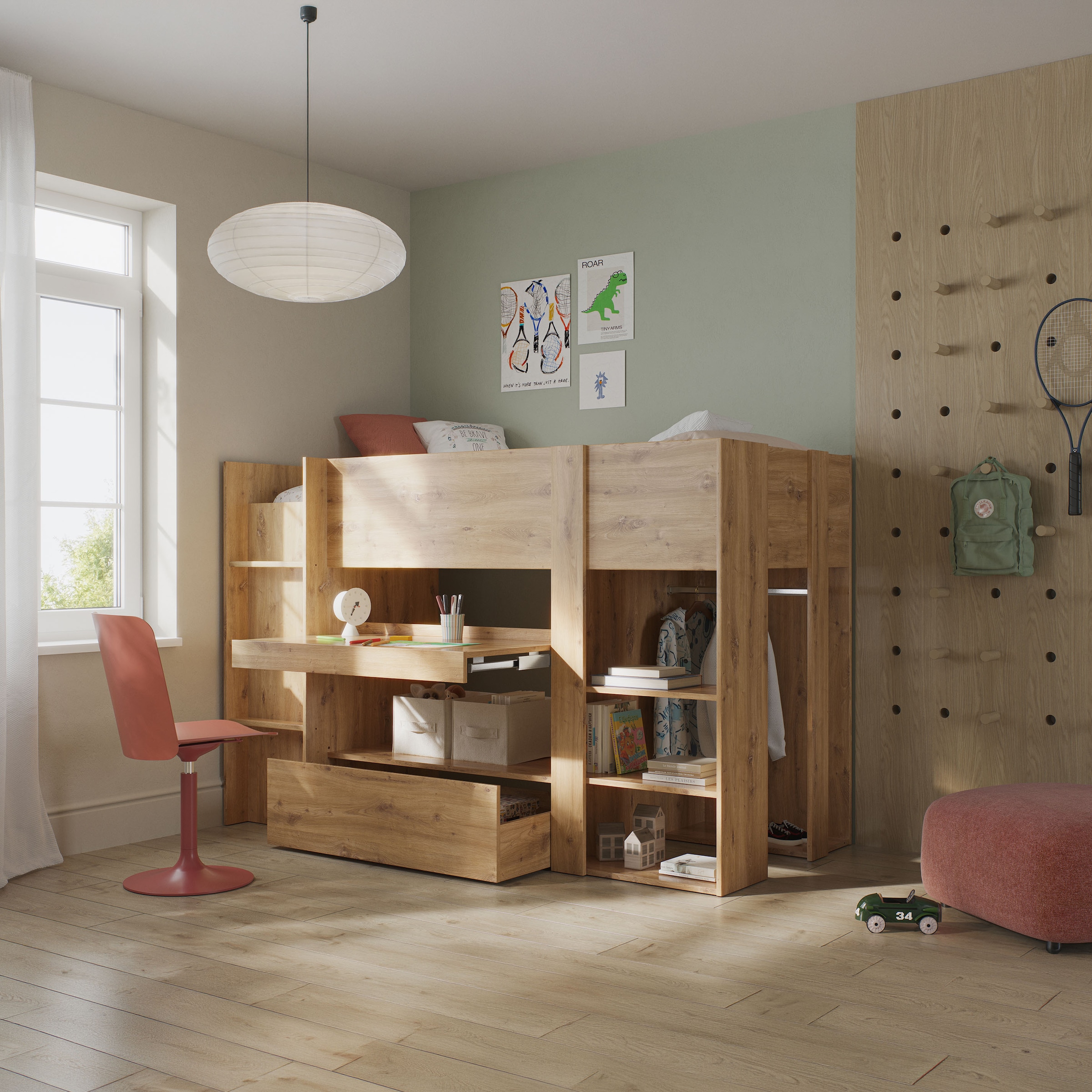 Gami Hochbett »GABIN« Hochbett All-in-One