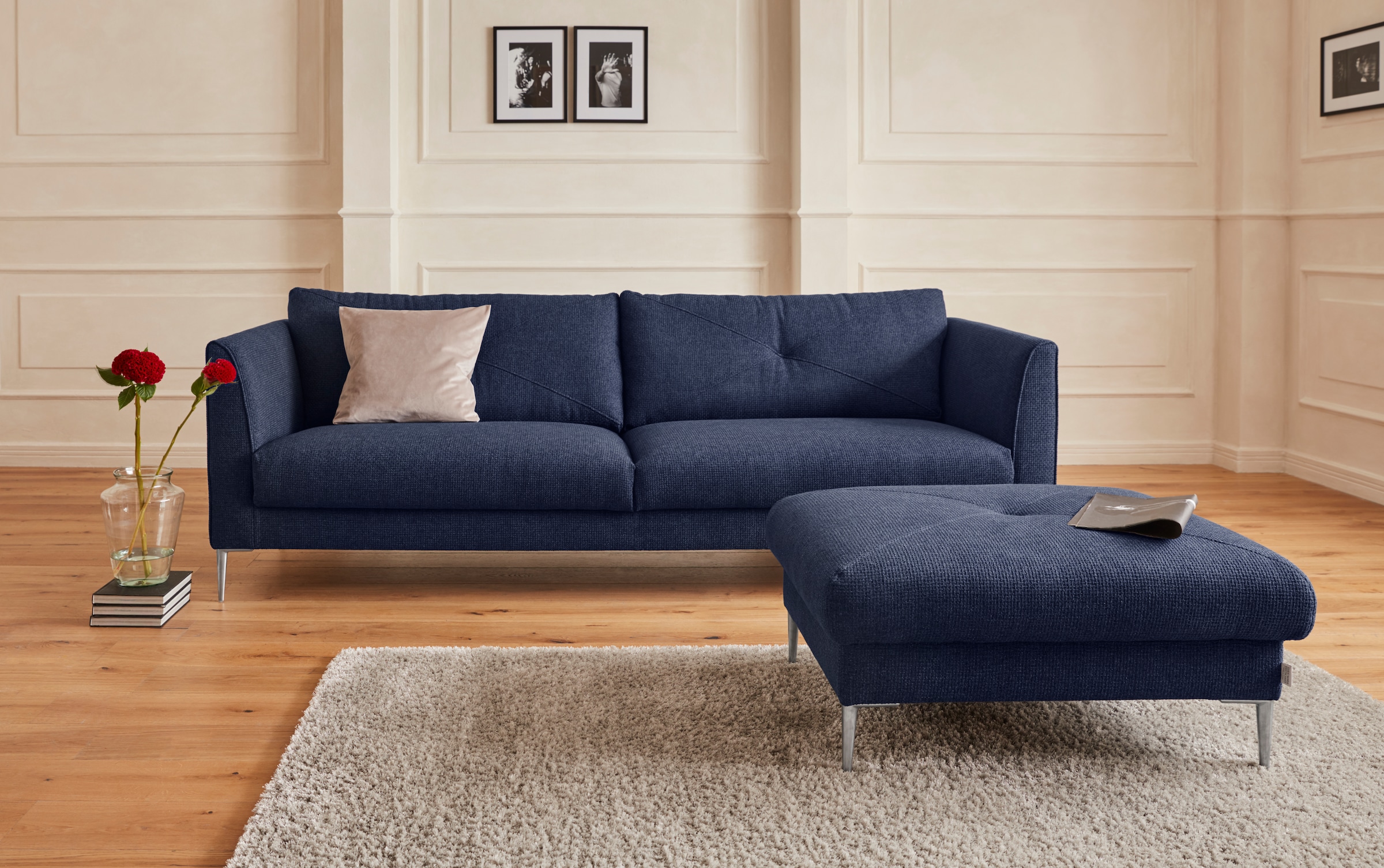 Guido Maria Kretschmer Home&Living 2,5-Sitzer »Chilltime«, mit eleganter Kreuznaht in den Rückenkissen, Breite 237 cm