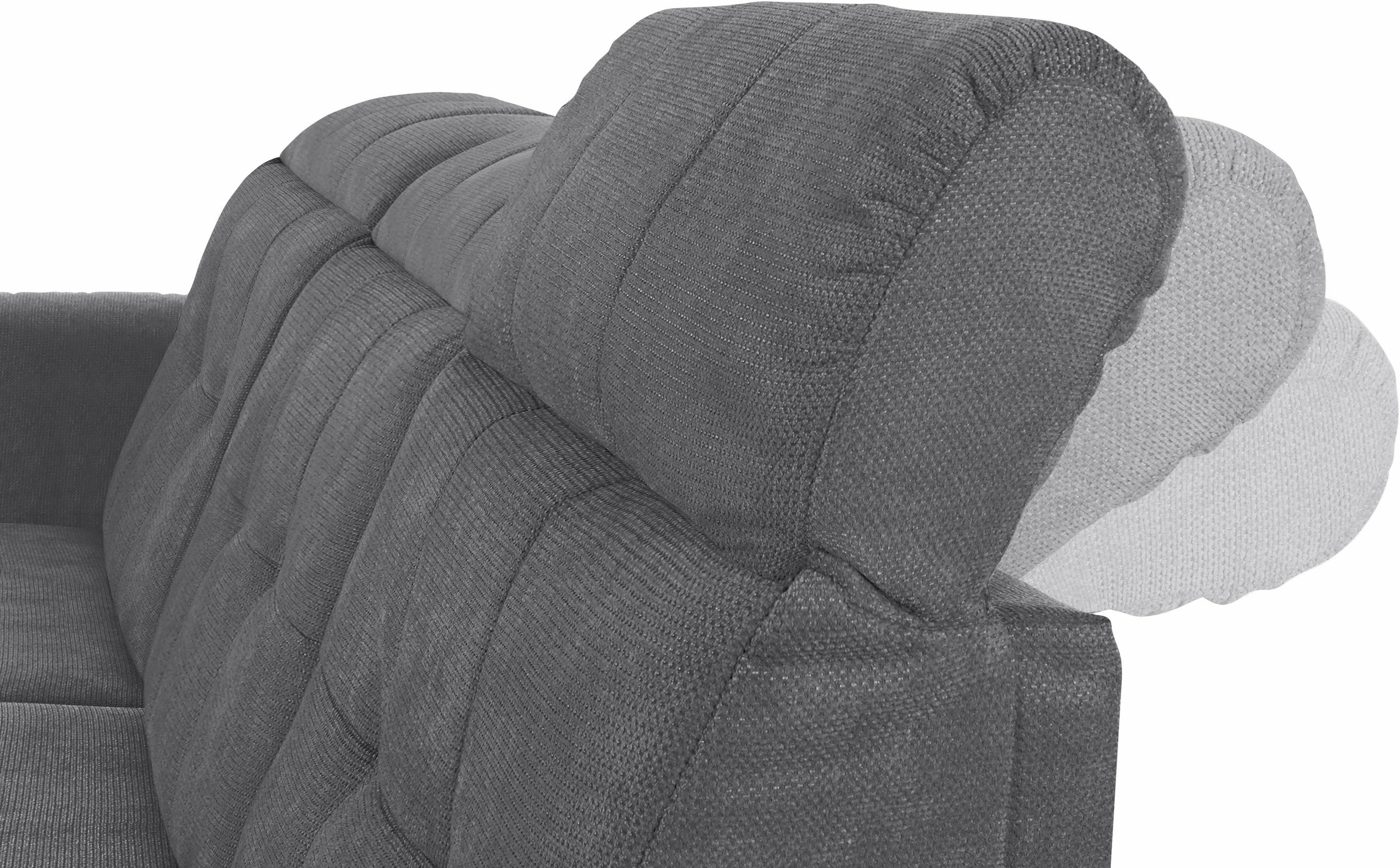 Places of Style Ecksofa »Manhattan L-Form«, 2 Sitze mit elektrischer Relaxfunktion, verstellbare Armlehnen