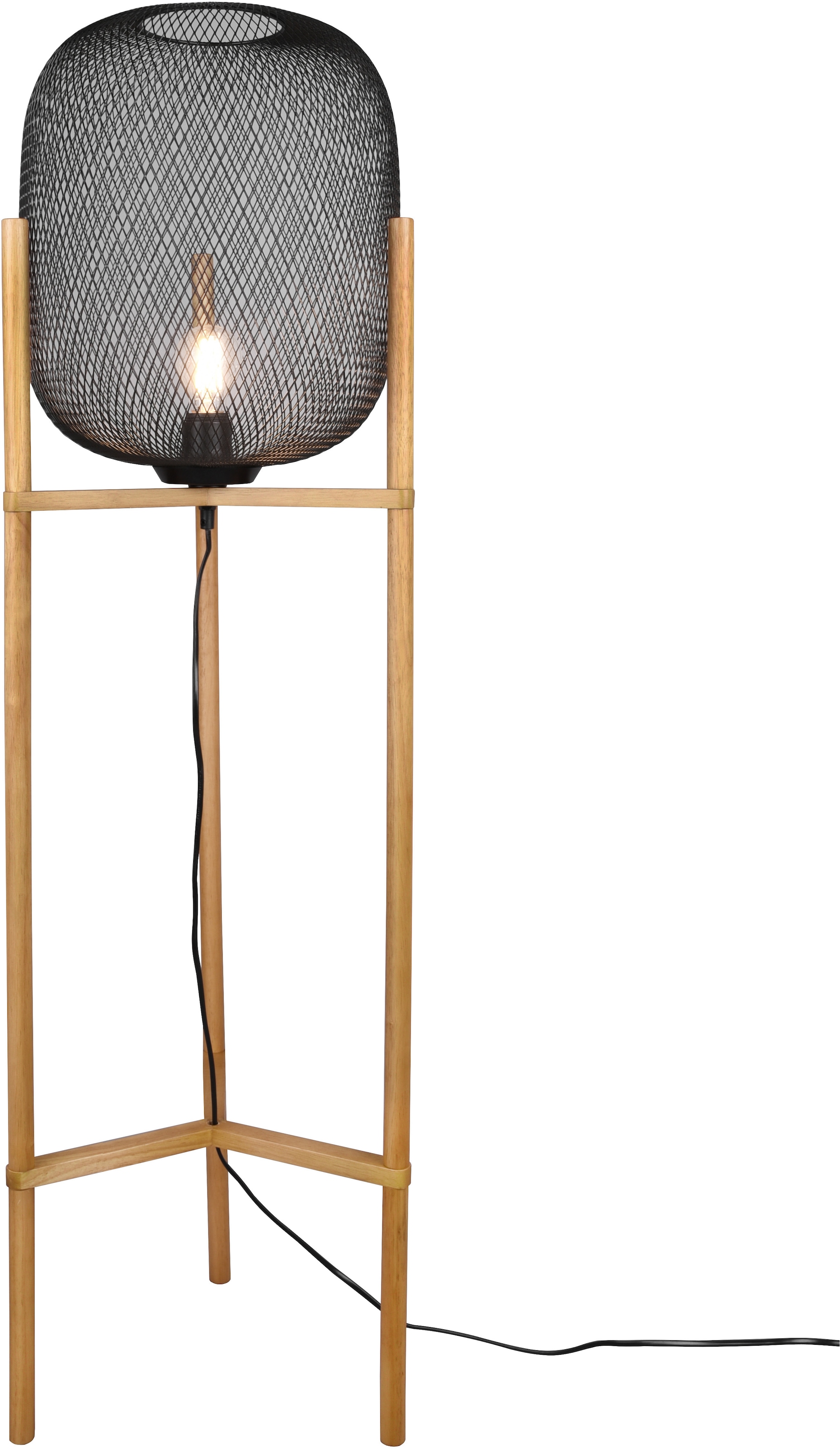 Brilliant Stehlampe »Woodline«, 1 flammig-flammig, 139 x 36 cm, E27, Metall/ Bambus, natur/schwarz online kaufen | Standleuchten