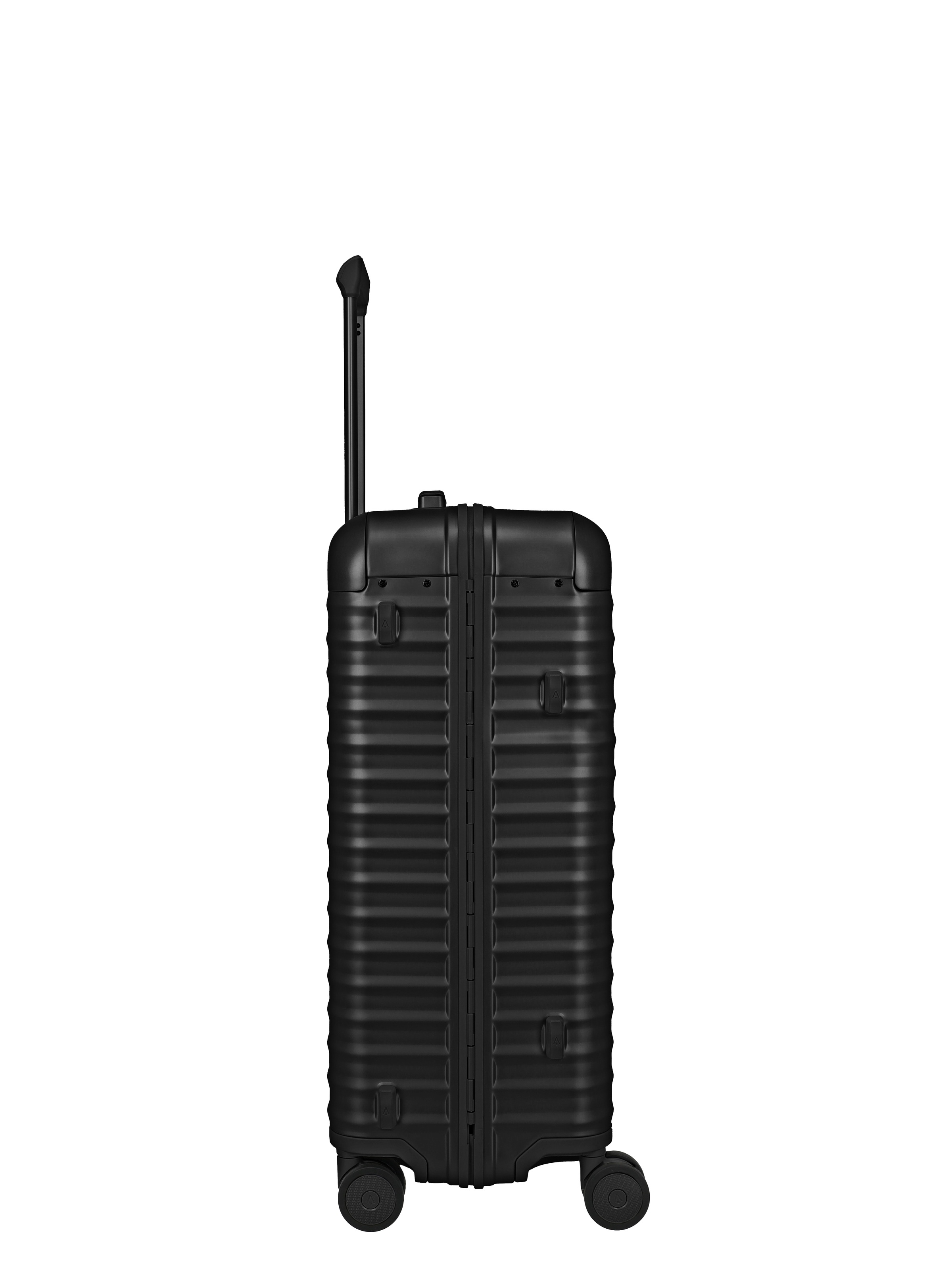 TITAN - Made in Germany Trolley »ETERNITY M+ Aluminium Reisekoffer Made in Germany« 81 l 4 Rollen 100 % Aluminium, Smart Frame und Echtledergriffe