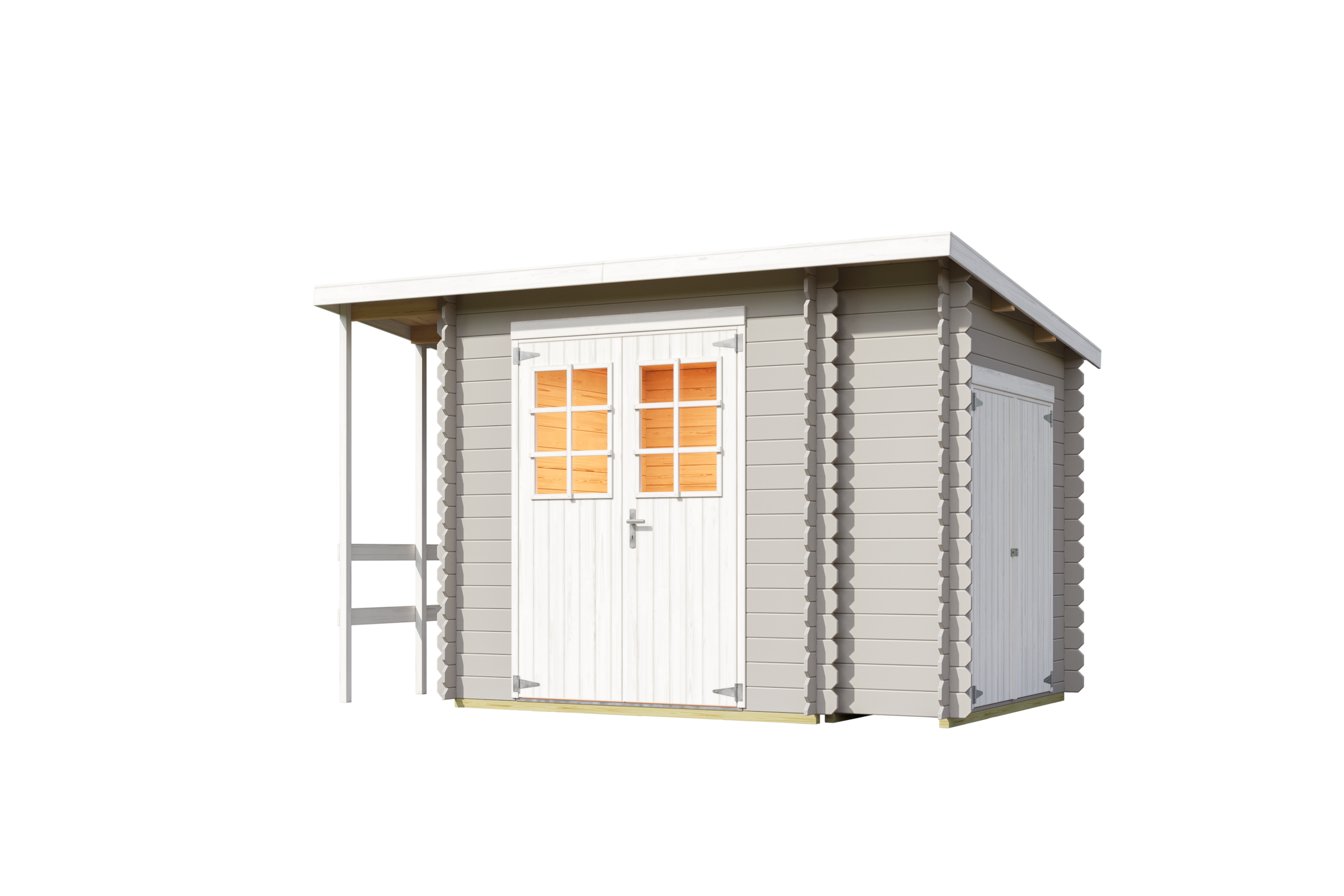 Nordic Holz Gartenhaus »Vilano 3«, mit 3 getrennten Bereiche