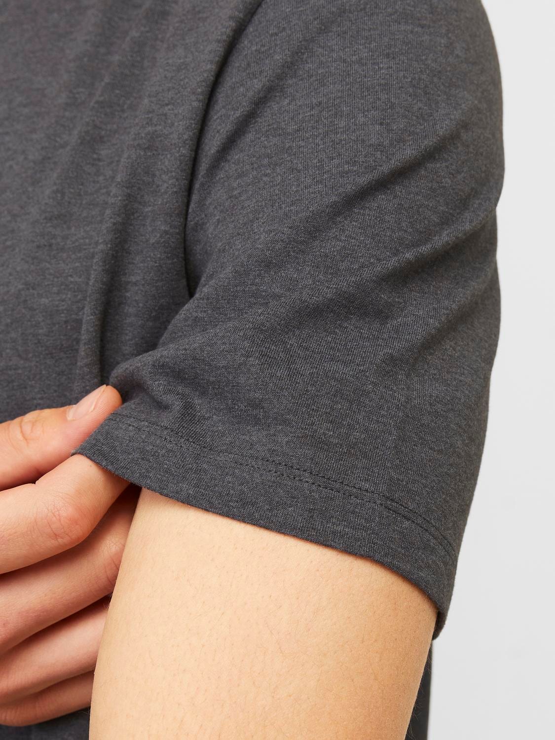 Jack & Jones Rundhalsshirt »JJEORGANIC MELANGE TEE SS O-NECK NOOS«, in Melange Optik