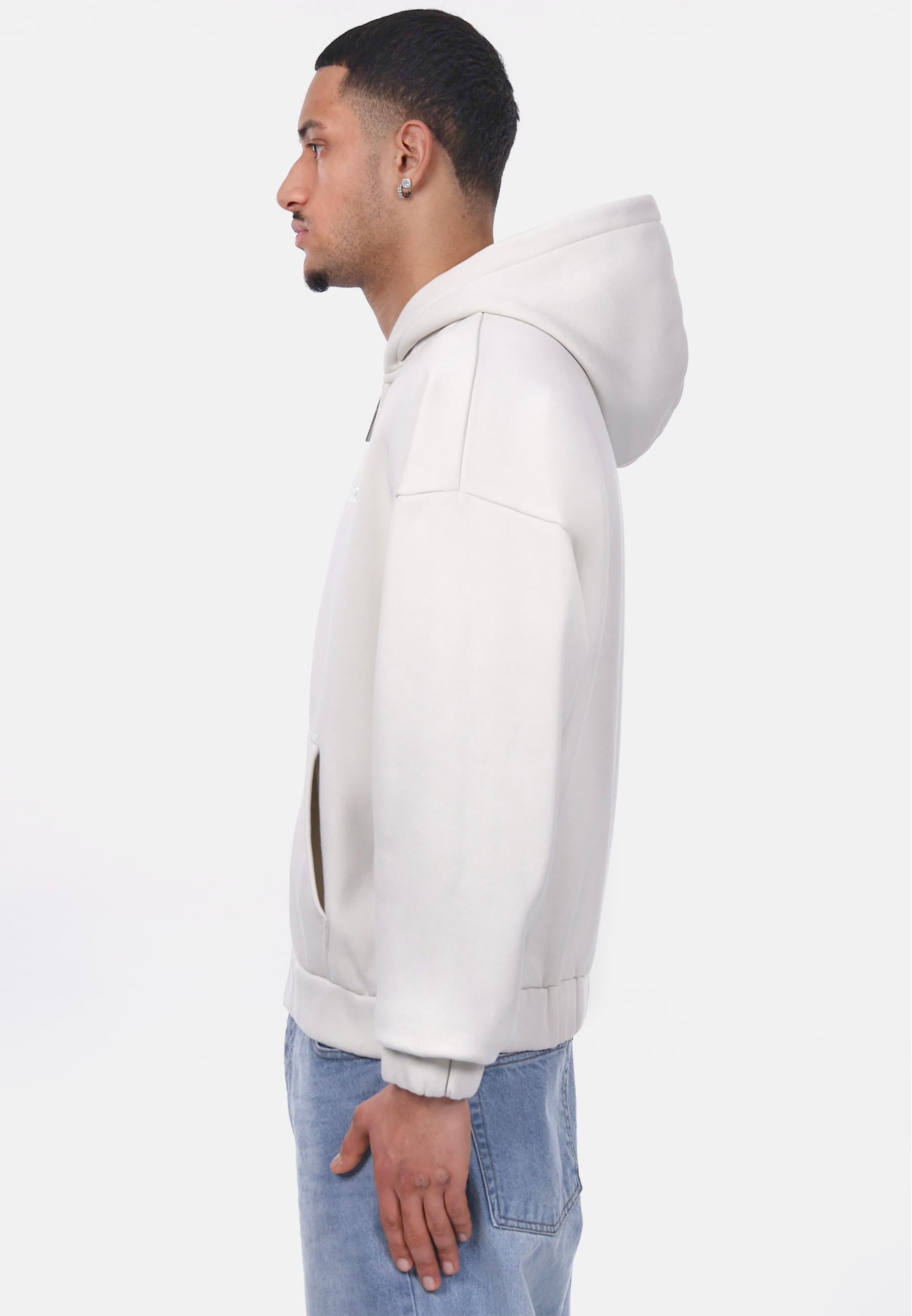 Dropsize Sweatjacke »Dropsize HEAVY OVERSIZE EMBO ZIPPER HOODIE«