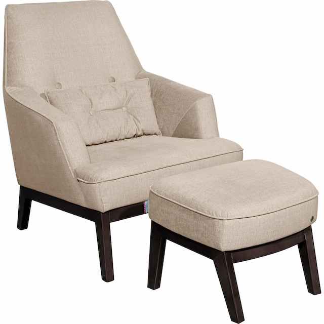 TOM TAILOR HOME Sessel »COZY«, im Retrolook, mit Kedernaht und Knöpfung, Füße  wengefarben auf Rechnung kaufen