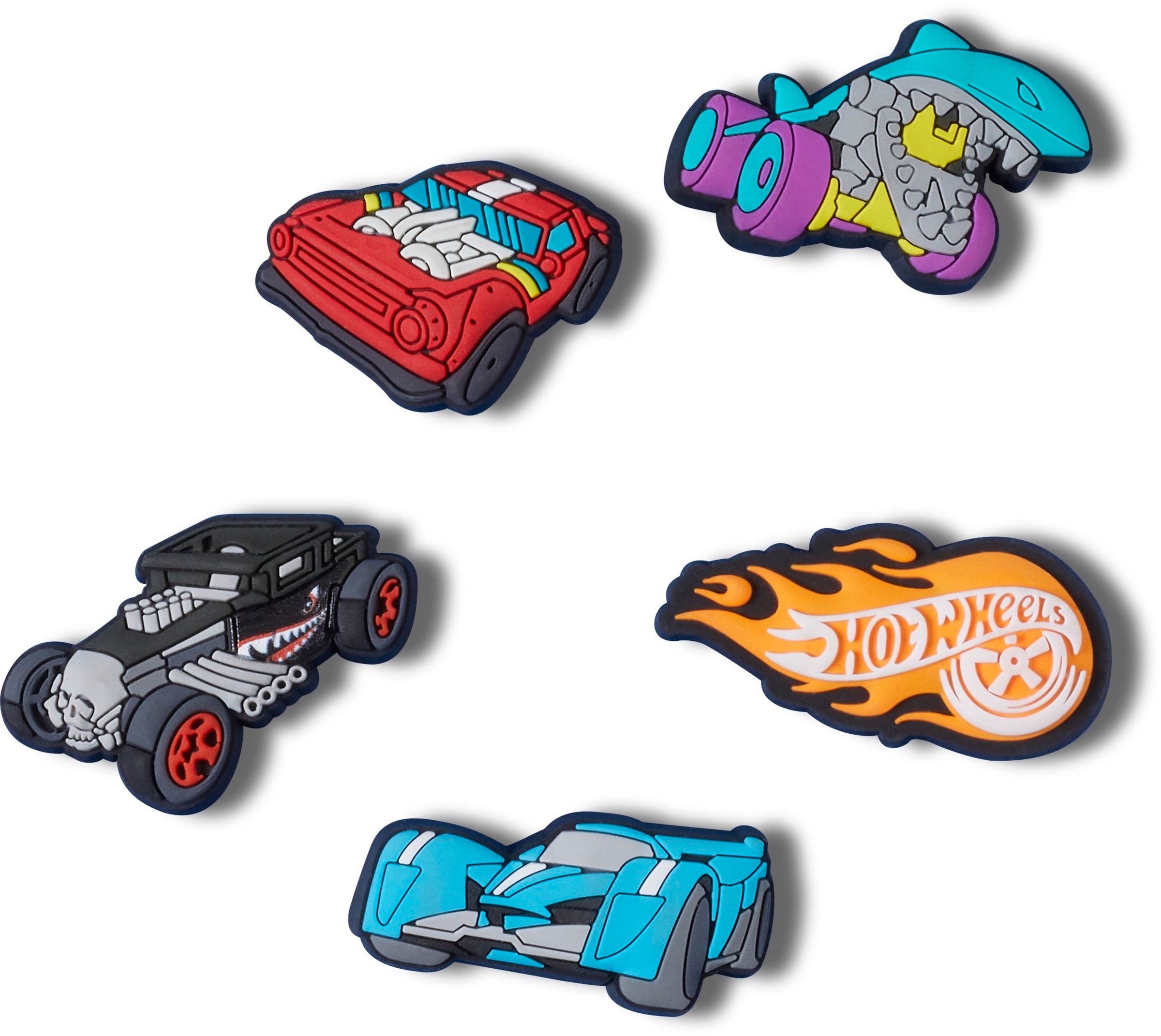 Crocs Schuhanstecker »Jibbitz™ Hot Wheels« Set, Kein Spielzeug. Nicht für Kinder unter 3 Jahren geeignet, 5 Stk. für Crocs Schuhe