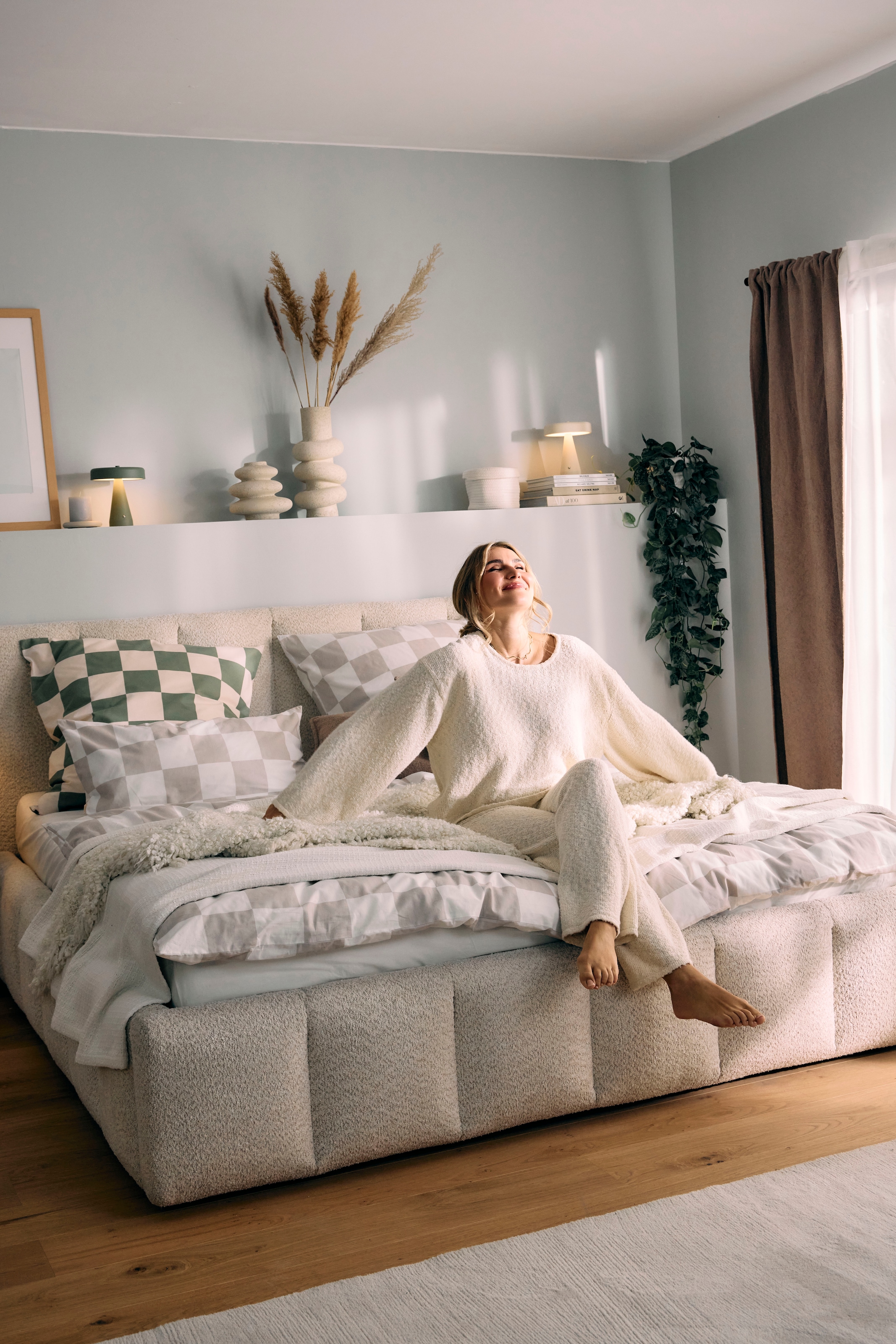 homsy by Ana Johnson Verdunkelungsvorhang »Bouclea« premium, verdunkelnd, hochwertig, modern, Wohn-/Schlafzimmer, Bouclé