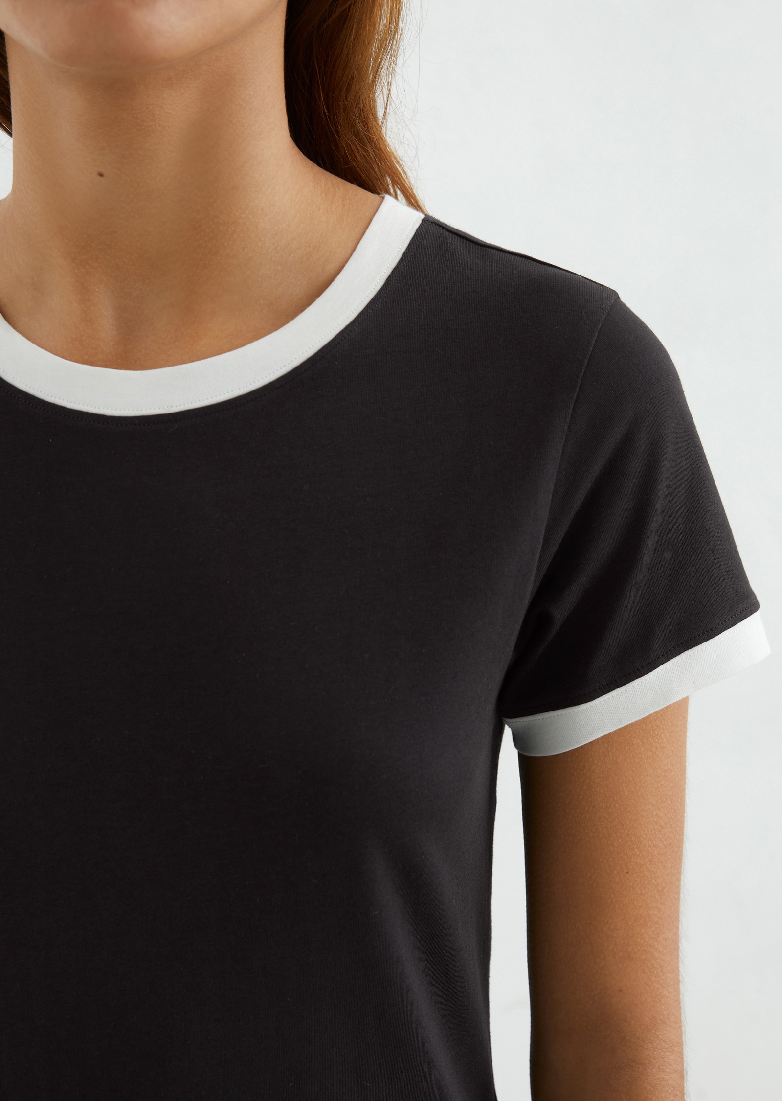 Marc O'Polo T-Shirt »Mix & Match Jersey«, mit Kontrast-Details