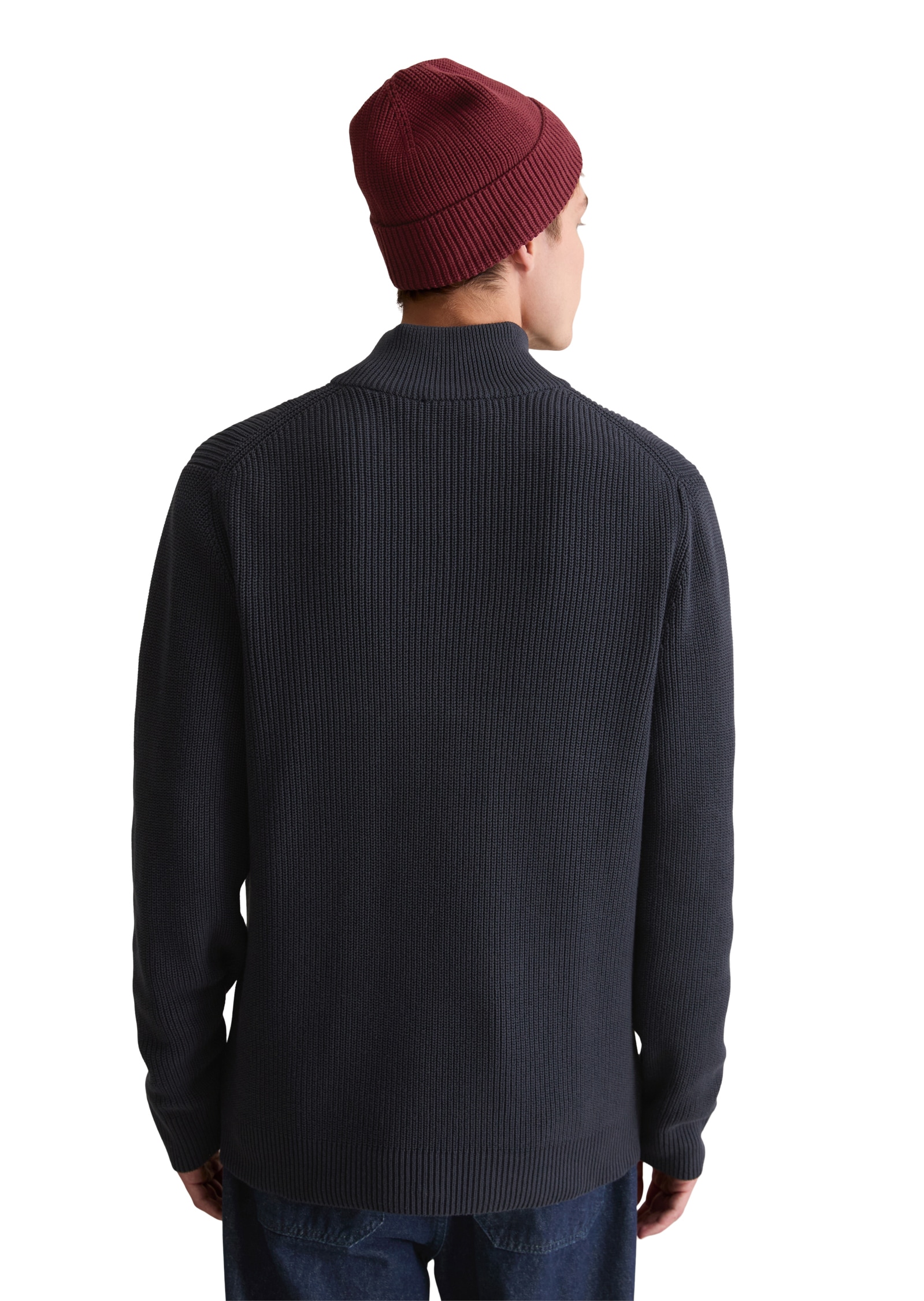 Marc O'Polo DENIM Troyer relaxed fit aus reiner Bio-Baumwolle