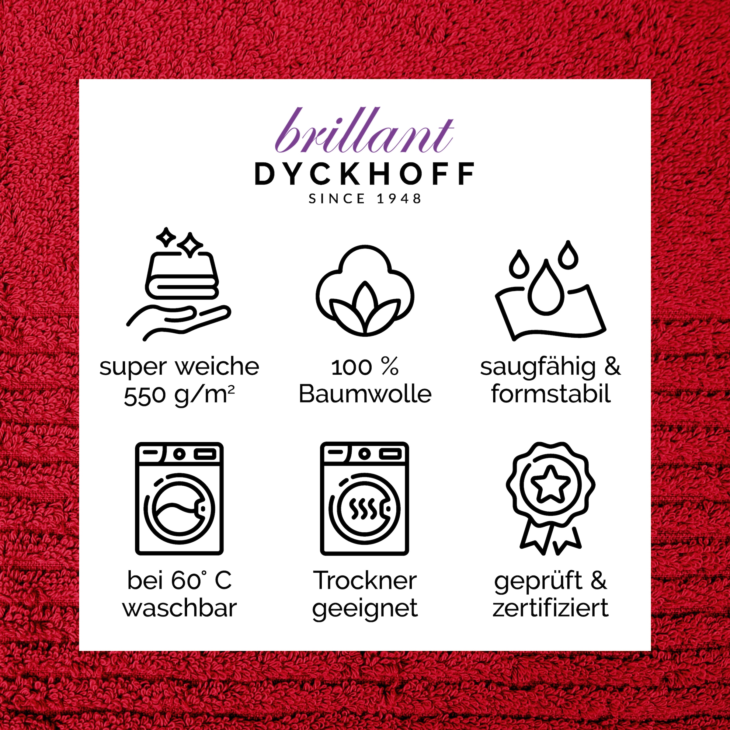 Dyckhoff Handtücher »Handtuch-Set BRILLANT 2-tlg., Baumwolle, 50x100 cm« Baumwolle