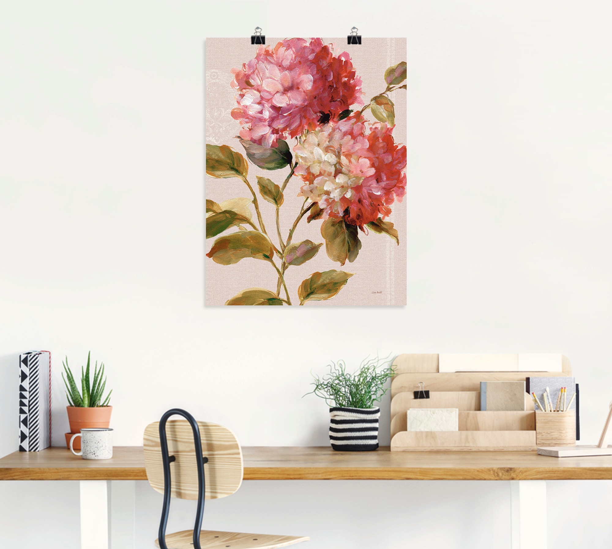 Artland Wandbild »Harmonische Hortensien«, Blumen, (1 St.), als Leinwandbild, Poster in verschied. Größen