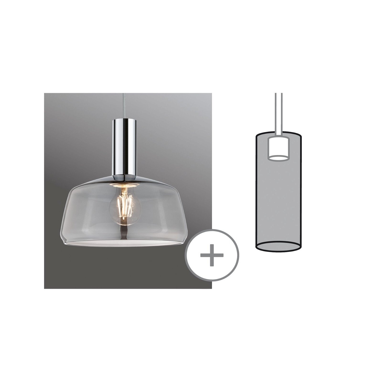 Paulmann Schienensystem-Sets »URail Schirm Neila 2Easy 230mm Rauchglas«