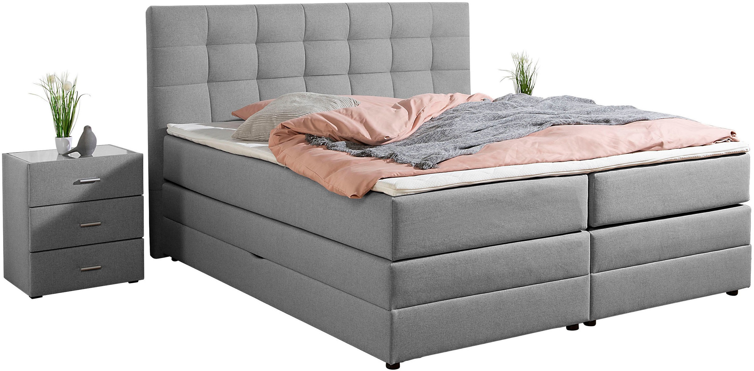 Places of Style Boxspringbett »Ethan«, inkl. Topper und geräumigen Bettkast günstig online kaufen