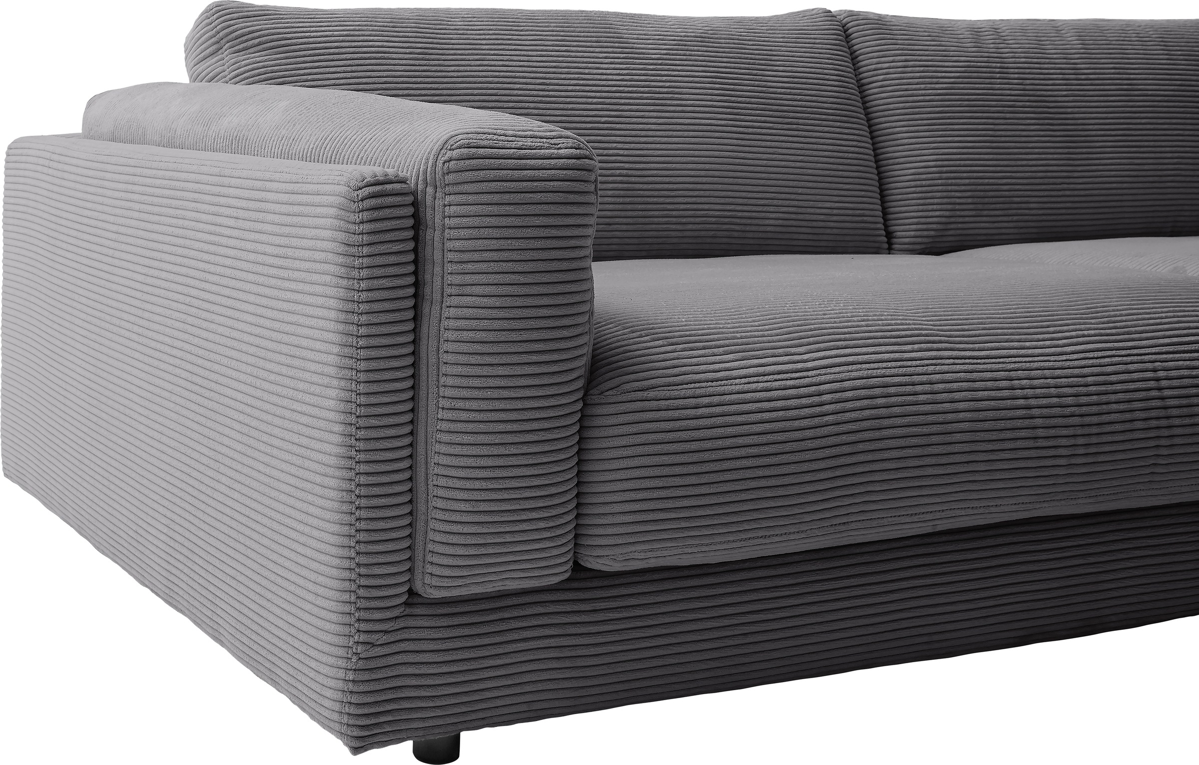 3C Candy Big-Sofa »Karalis mit extra großer Sitztiefe, elegantes Mega Sofa zum Relaxen,«, auch in Cord- oder Leder-Bezug, lose Kissen, loungige Bequemlichkeit
