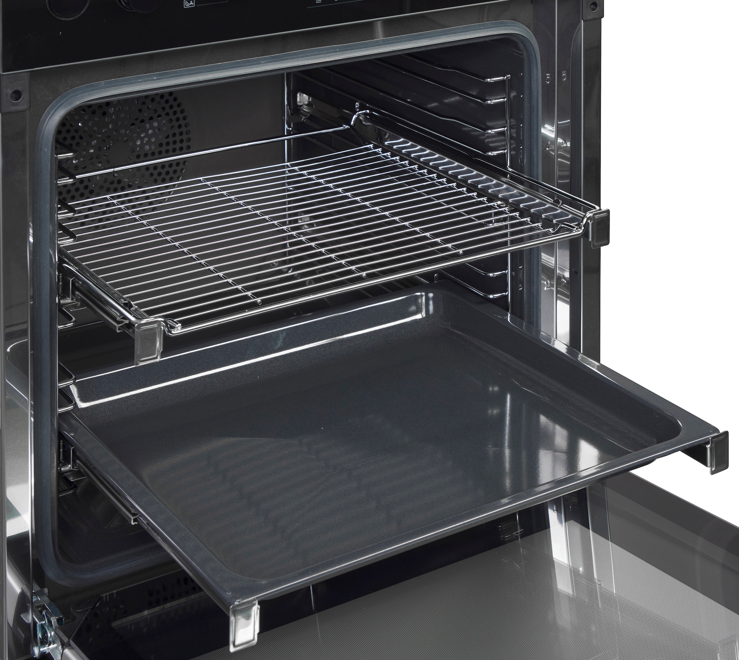 Miele Induktions Herd-Set »H2459I D OBSW + KM 7061 FR«, mit Teleskopauszug nachrüstbar, PerfectClean Ausstattung, EasyControl Bedienung