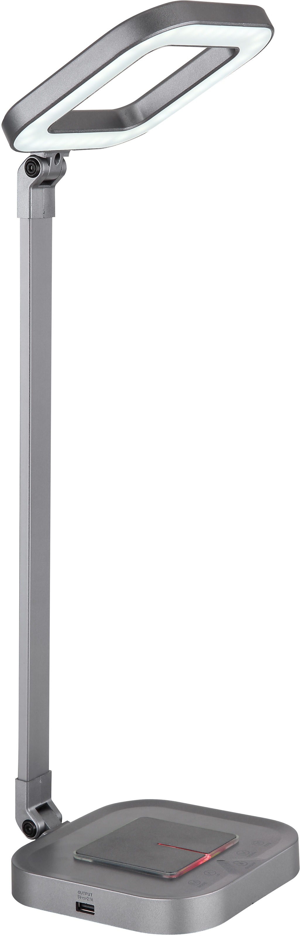 GLOBO LIGHTING LED Tischleuchte »MONACO«, Leuchtmittel LED-Modul | LED fest integriert, Tischlampe/Arbeitszimmer/Bürotischleuchte/grau