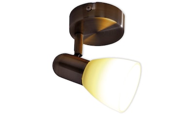 LED Deckenspot »Mestre«, 1 flammig-flammig, 1er LED Wand-u. Deckenspot, E14, braun,...