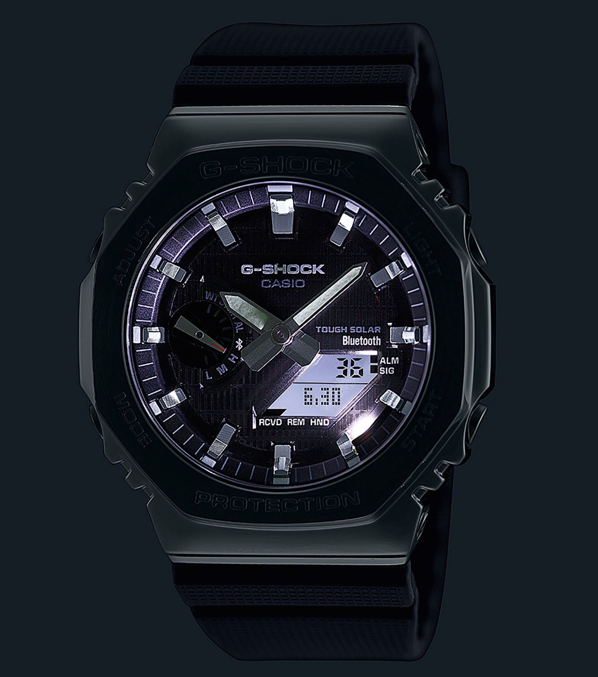 CASIO G-SHOCK Smartwatch, Armbanduhr, Herrenuhr, Bluetooth, Resinarmband,Weltzeit, Phone Finder,)