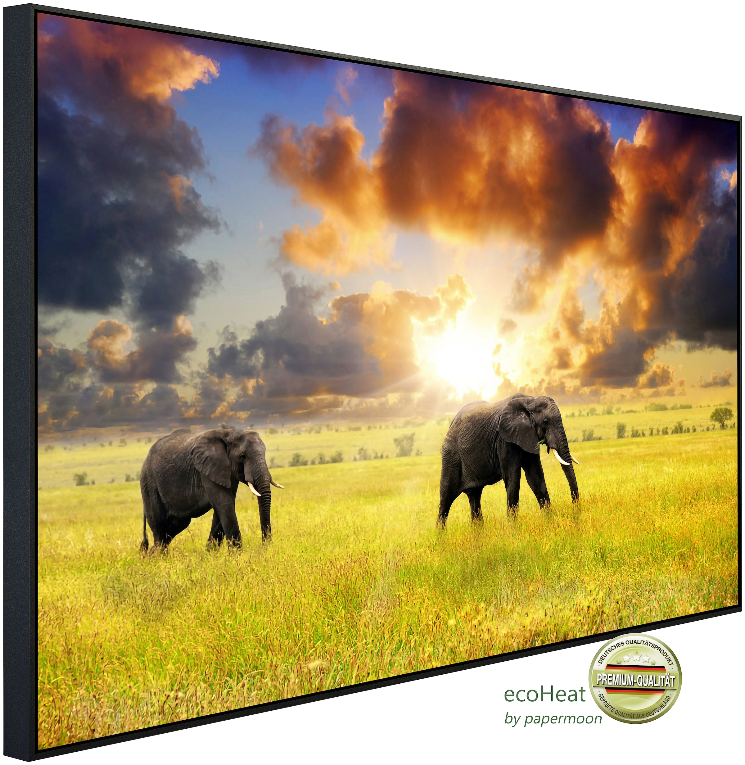 Papermoon Infrarotheizung »Afrikanische Elefanten«, sehr angenehme Strahlun günstig online kaufen