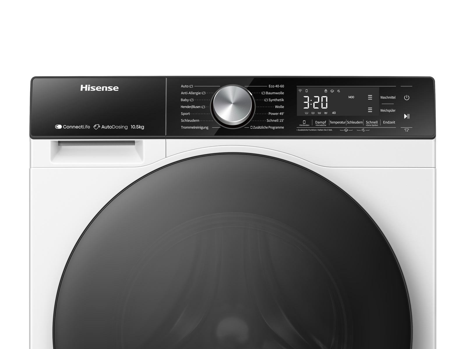 Hisense Waschmaschine »WF5S1045BW«, 10,5 kg, 1400 U/min, AutoDosing