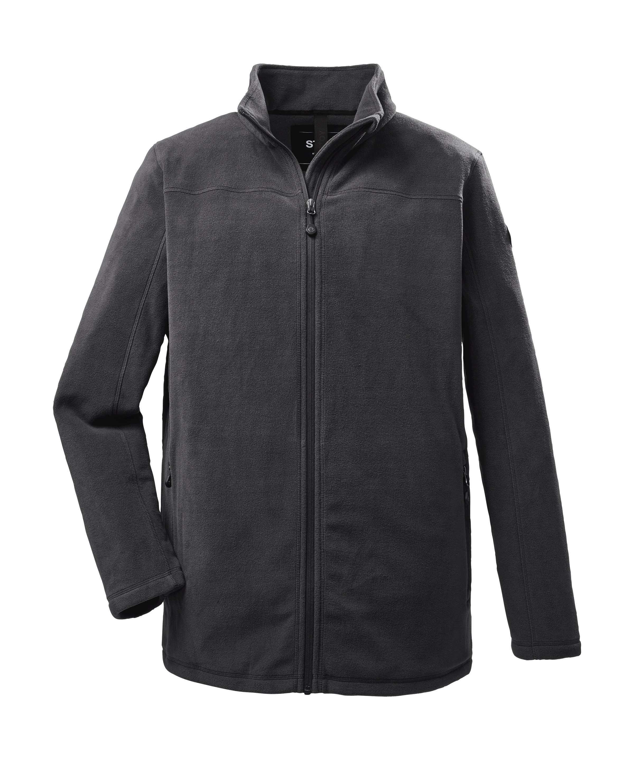 STOY Fleecejacke »STS 18 MN JCKT«, Leichte Fleecejacke mit Stretch, Kinnschutz und Zipper-Taschen