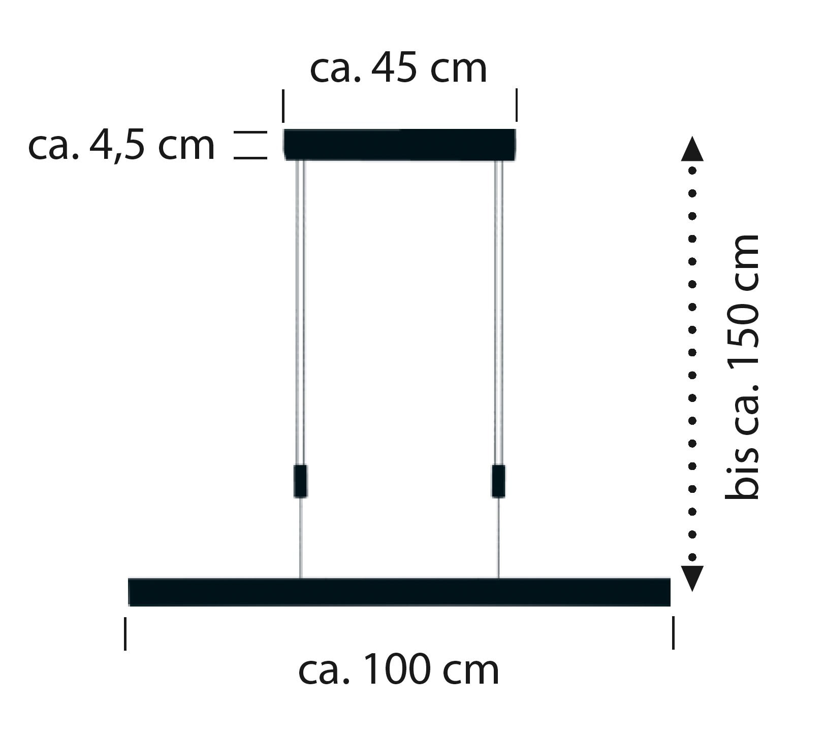 HELL höllisch gutes Licht LED Pendelleuchte »DELTA« LED-Modul 1 Stk. Warmweiß dimmbar über Wanddimmer, Höhenverstellbar