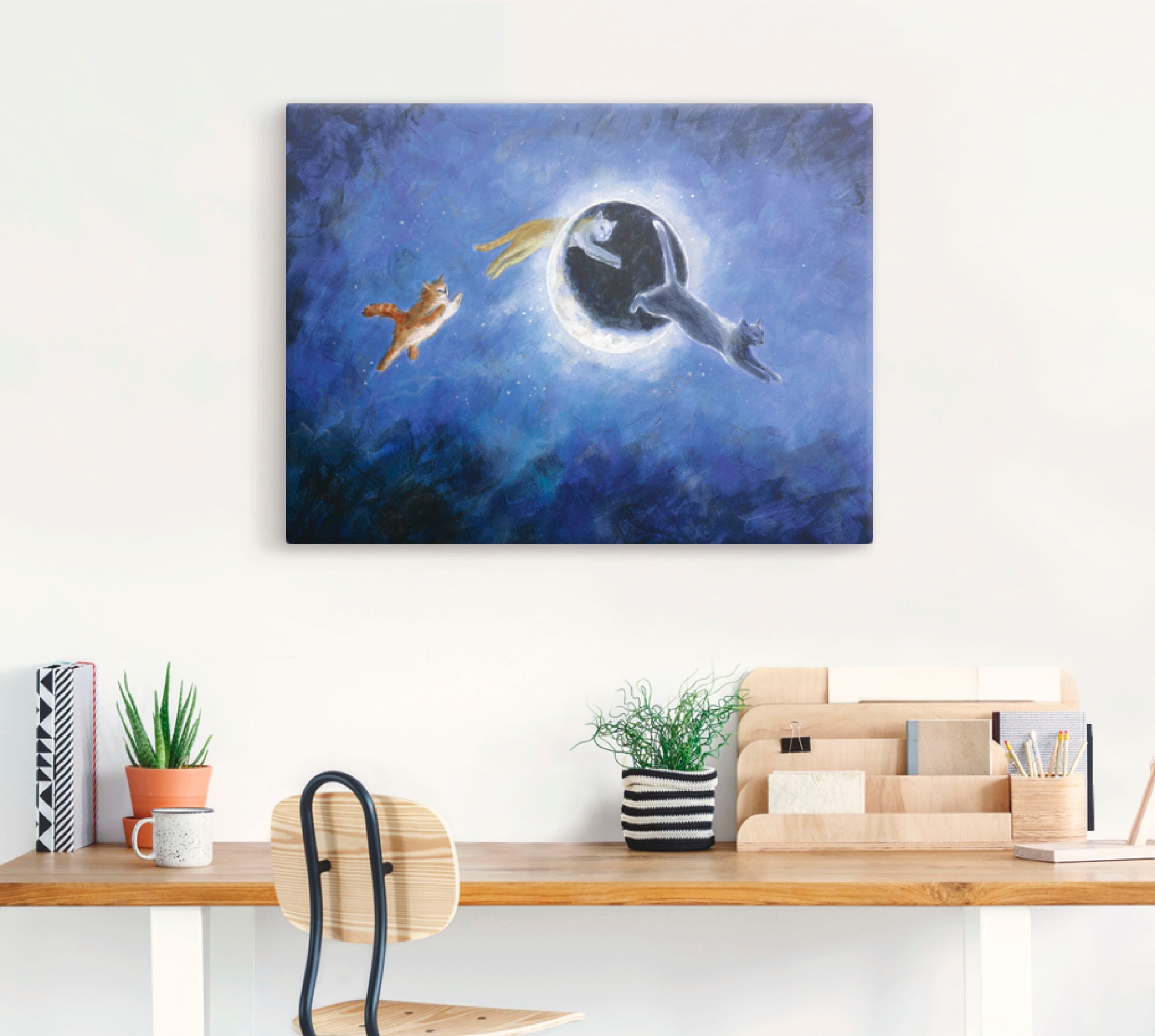 Artland Wandbild »In der Nacht sind alle Katzen grau«, Haustiere, (1 St.), günstig online kaufen