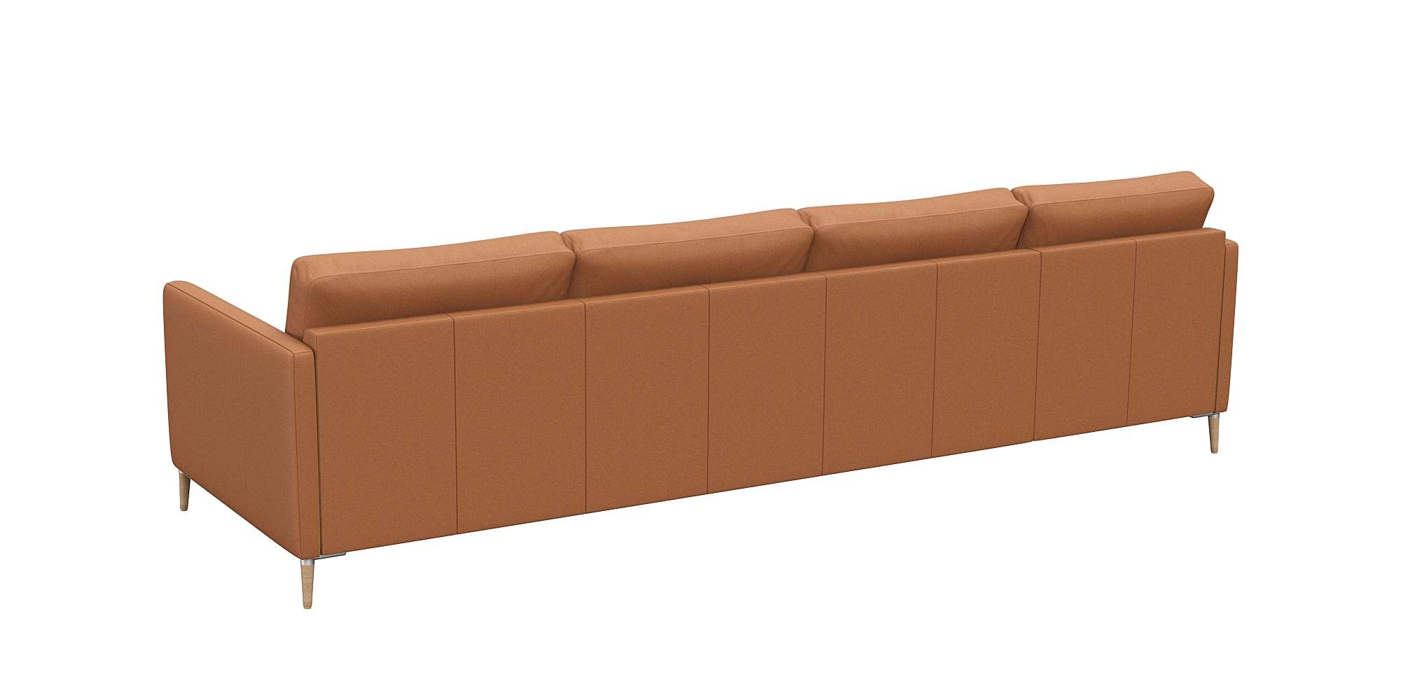 FLEXLUX Ecksofa »Fiore, super Sitzkomfort durch Kaltschaum im Sitz, L-Form«, schmale Armlehnen, Füße Alu+ Eiche