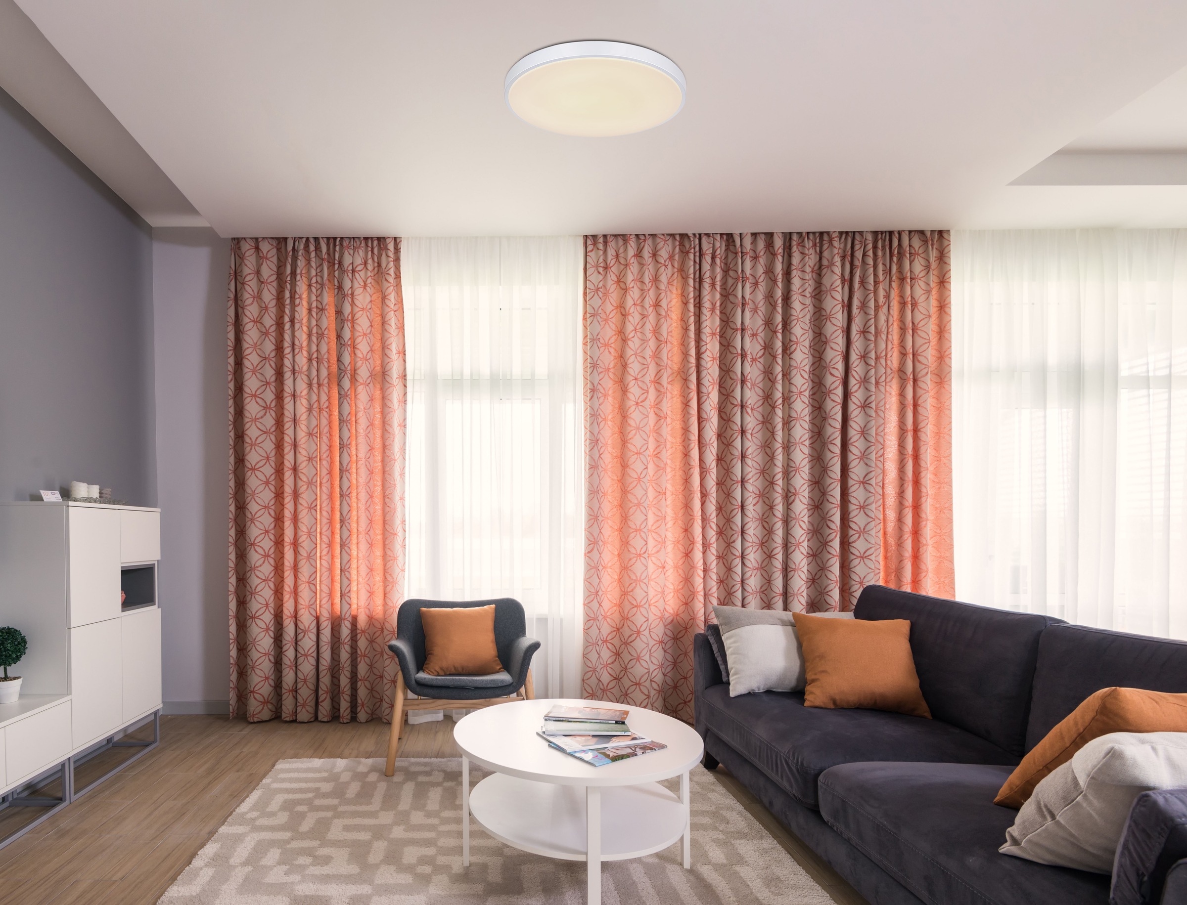 GLOBO LIGHTING LED Deckenleuchte »SONNY« LED-Modul 1 Stk. Deckenlampe/rund/Wohnzimmer/Schlafzimmer/modern